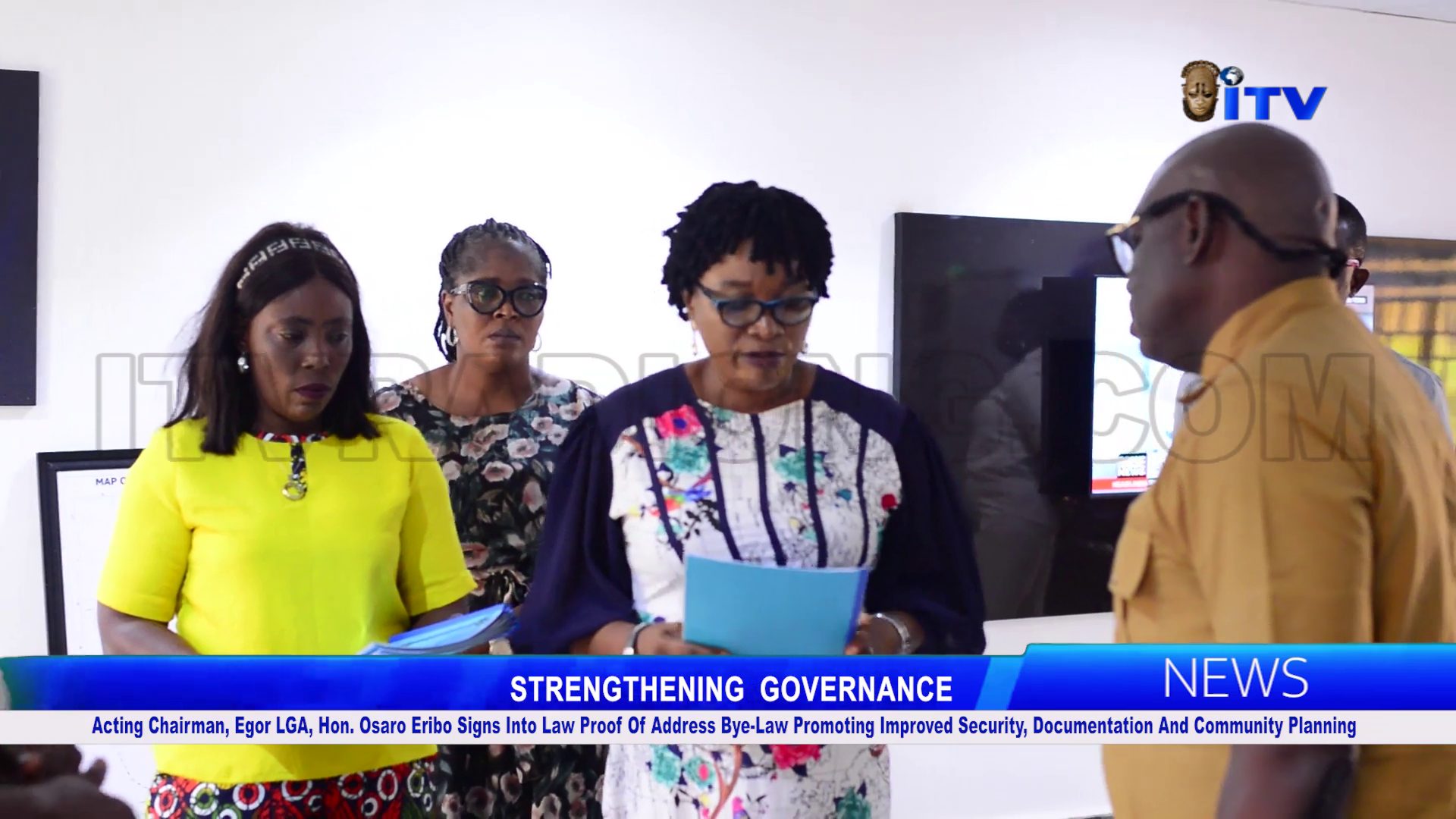 Acting Chairman, Egor LGA, Hon. Osaro Eribo Signs Into Law Proof Of Address Bye-Law Promoting Improved Security, Documentation And Community Planning