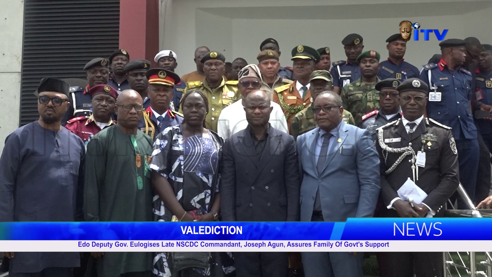 VALEDICTION: Edo Deputy Gov. Eulogises Late NSCDC Commandant, Joseph Agun, Assures Family Of Govt’s Support