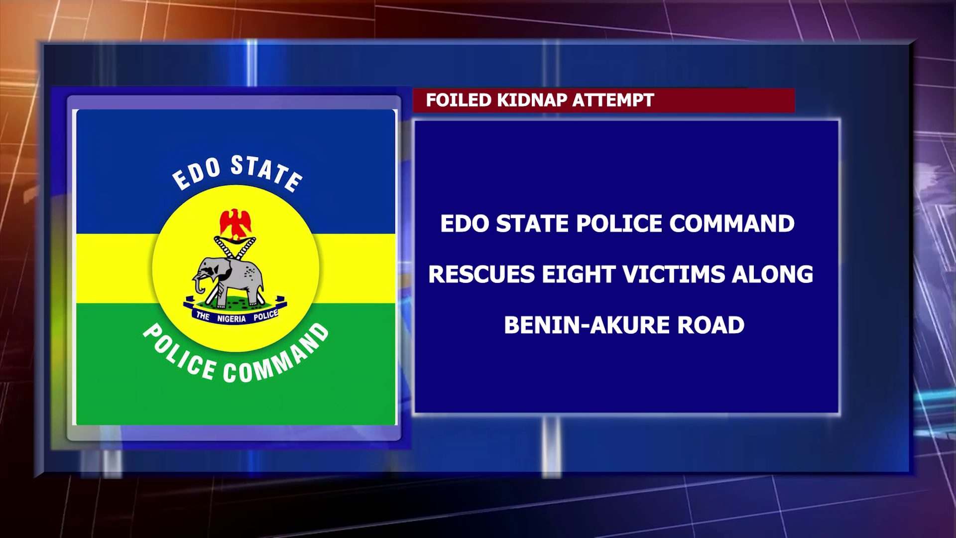Edo State Police Command Rescues Eight Victims Along Benin-Akure Road