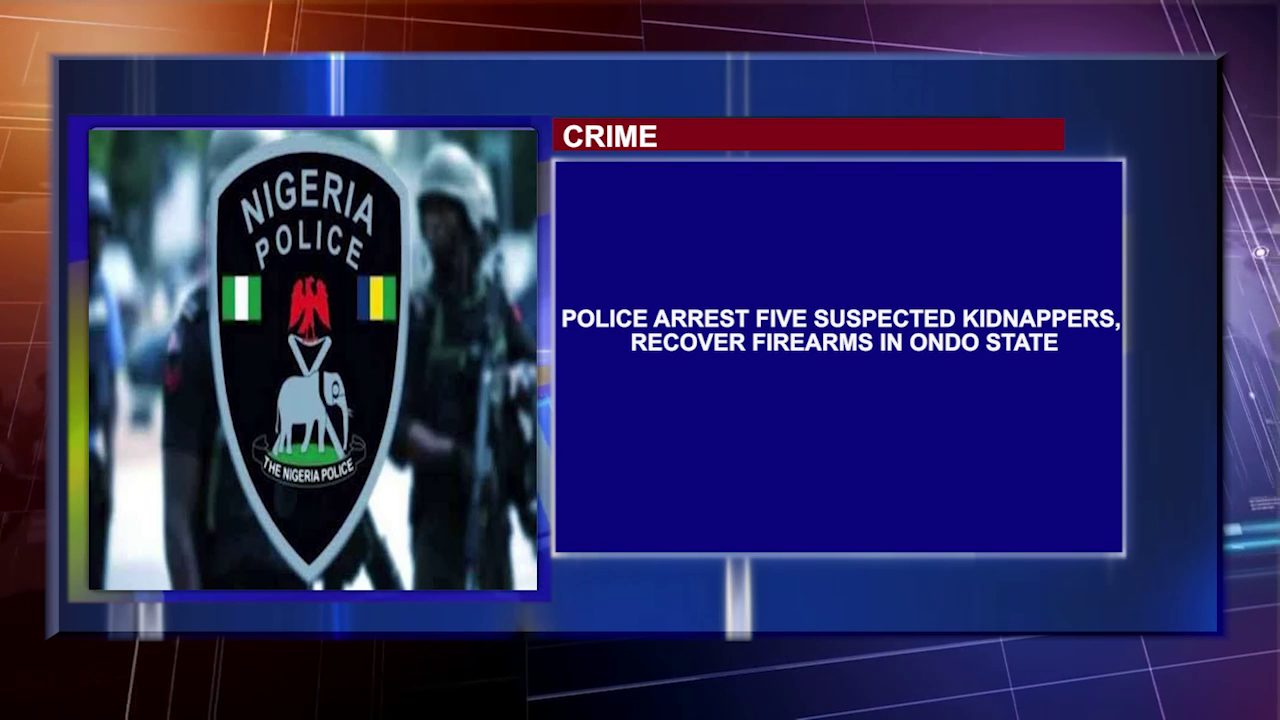 Police Arrest Five Suspected Kidnappers, Recover Firearms In Ondo State