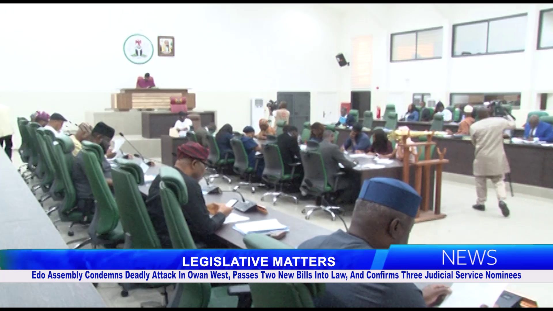 Edo Assembly Condemns Deadly Attack In Owan West, Passes Two New Bills Into Law, And Confirms Three Judicial Service Nominees