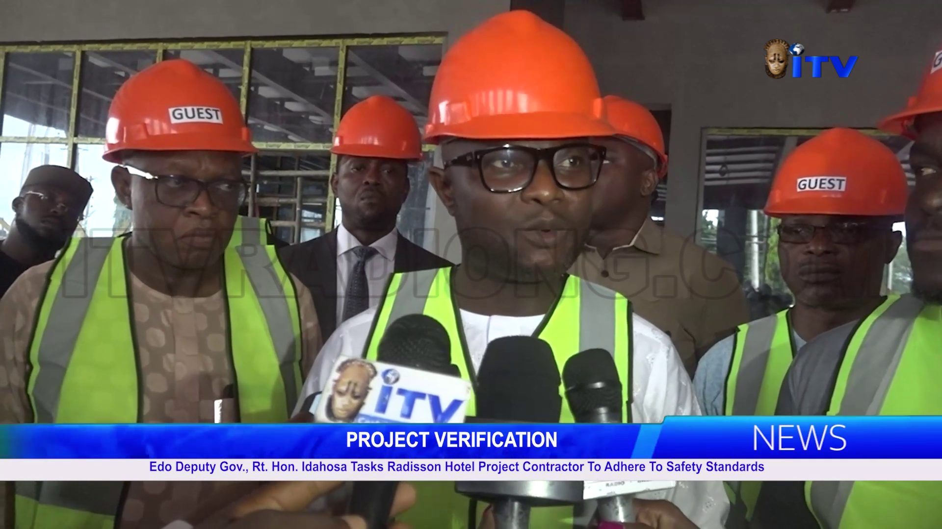 Edo Deputy Gov., Rt. Hon. Idahosa Tasks Radisson Hotel Project Contractor To Adhere To Safety Standards
