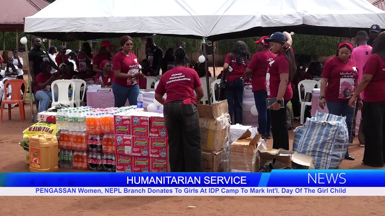 PENGASSAN Women, NEPL Branch Donates To Girls At IDP Camp To Mark Int’I. Day Of The Girl Child
