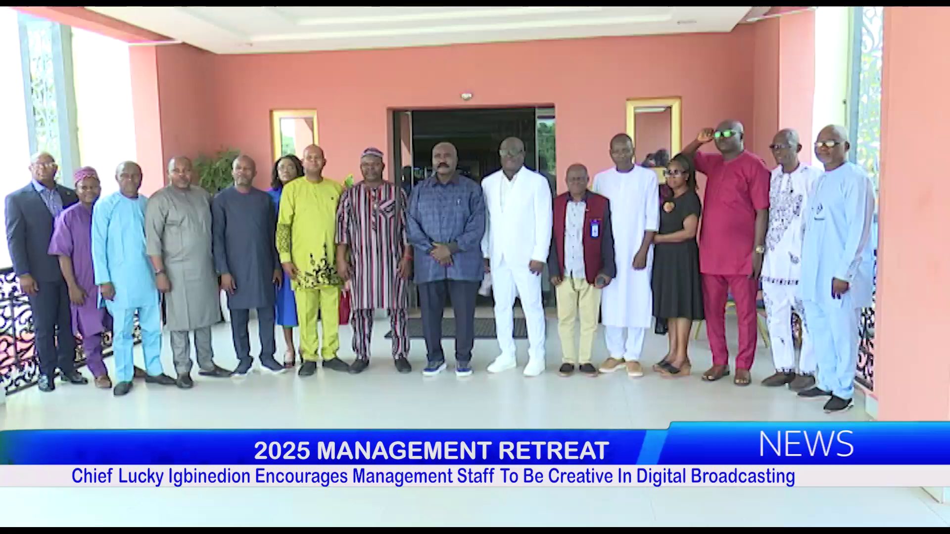 Chief Lucky Igbinedion Encourages Management Staff To Be Creative In Digital Broadcasting