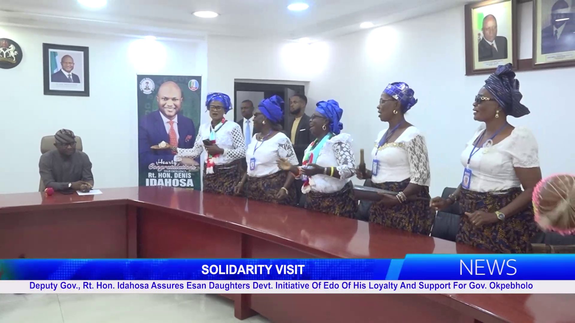 Deputy Gov., Rt. Hon. Idahosa Assures Esan Daughters Devt. Initiative Of Edo Of His Loyalty And Support For Gov. Okpebholo