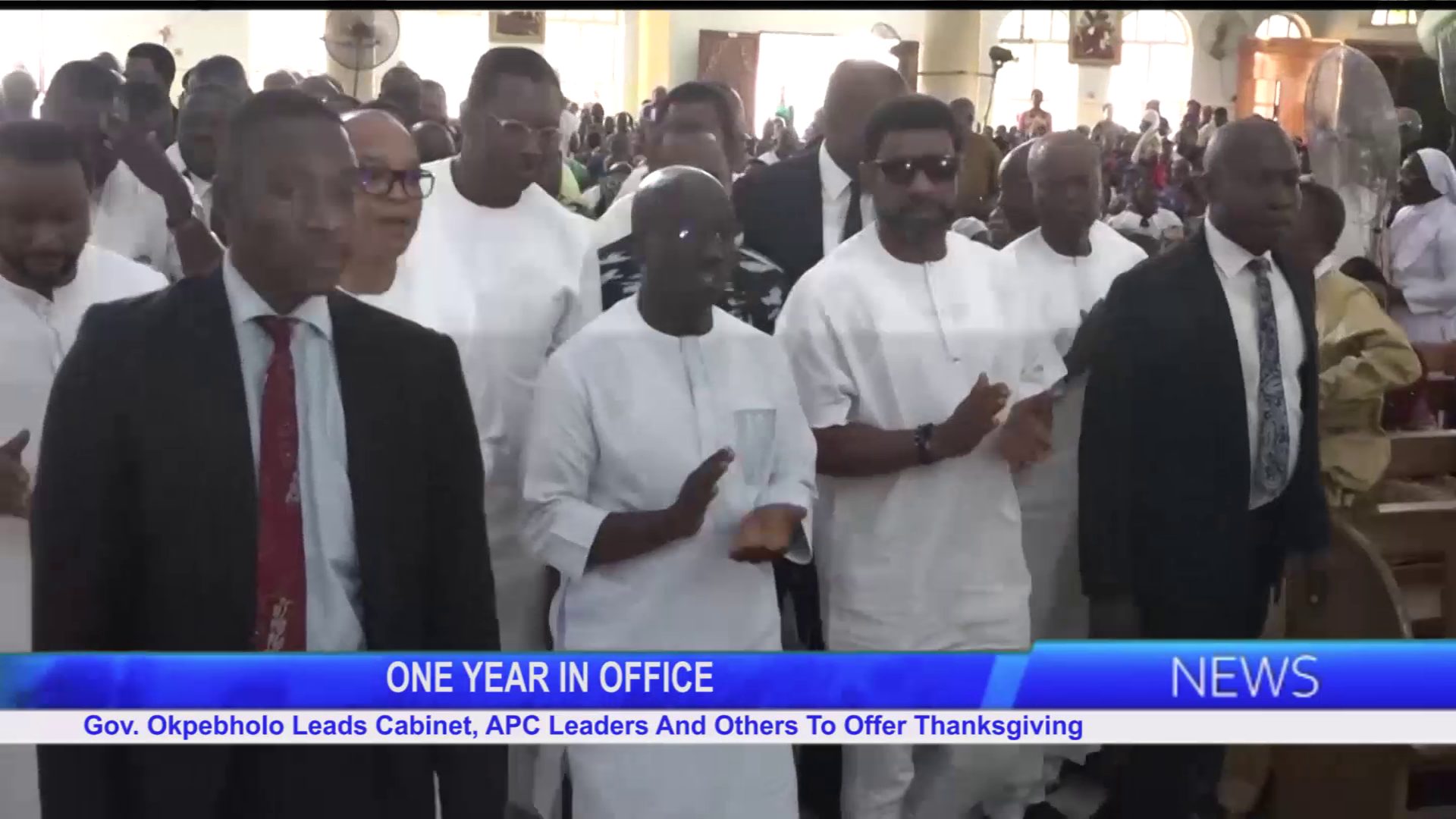 ONE YEAR IN OFFICE: Governor Okpebholo Leads Cabinet, APC Leaders And Others To Offer Thanksgiving