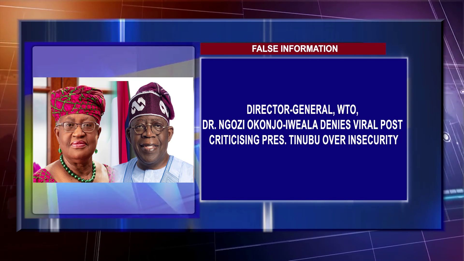 Director-General, WTO, Dr. Ngozi Okonjo-Iweala Denies Viral Post Criticising Pres. Tinubu Over Insecurity