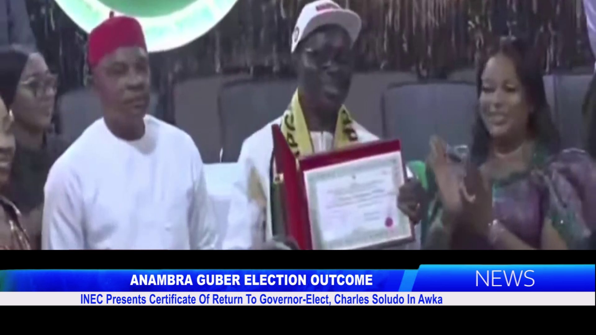 INEC Presents Certificate Of Return To Governor-Elect, Charles Soludo In Awka