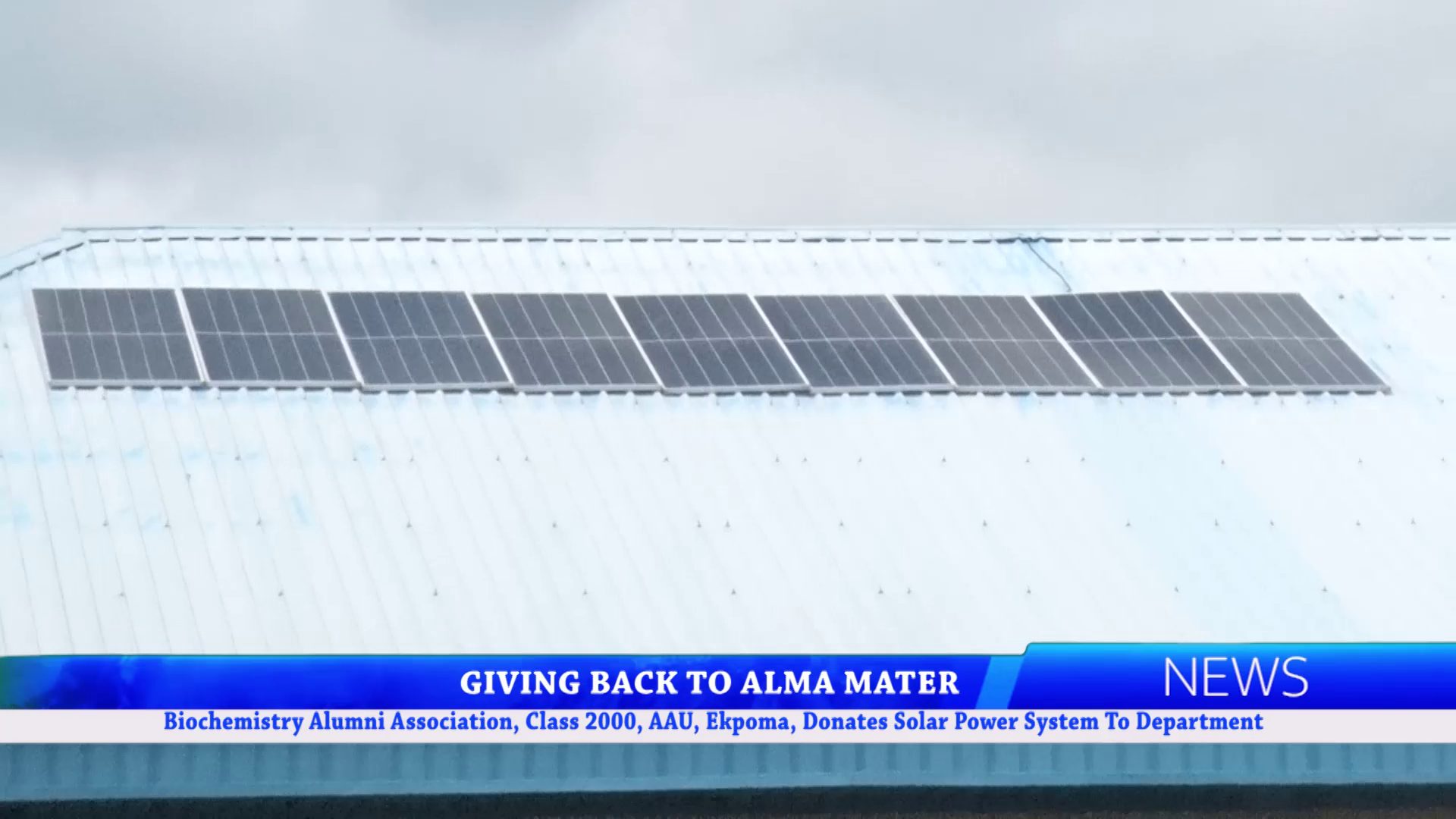 Biochemistry Alumni Association, Class Of 2000, AAU, Ekpoma, Donates Solar Power System To Department