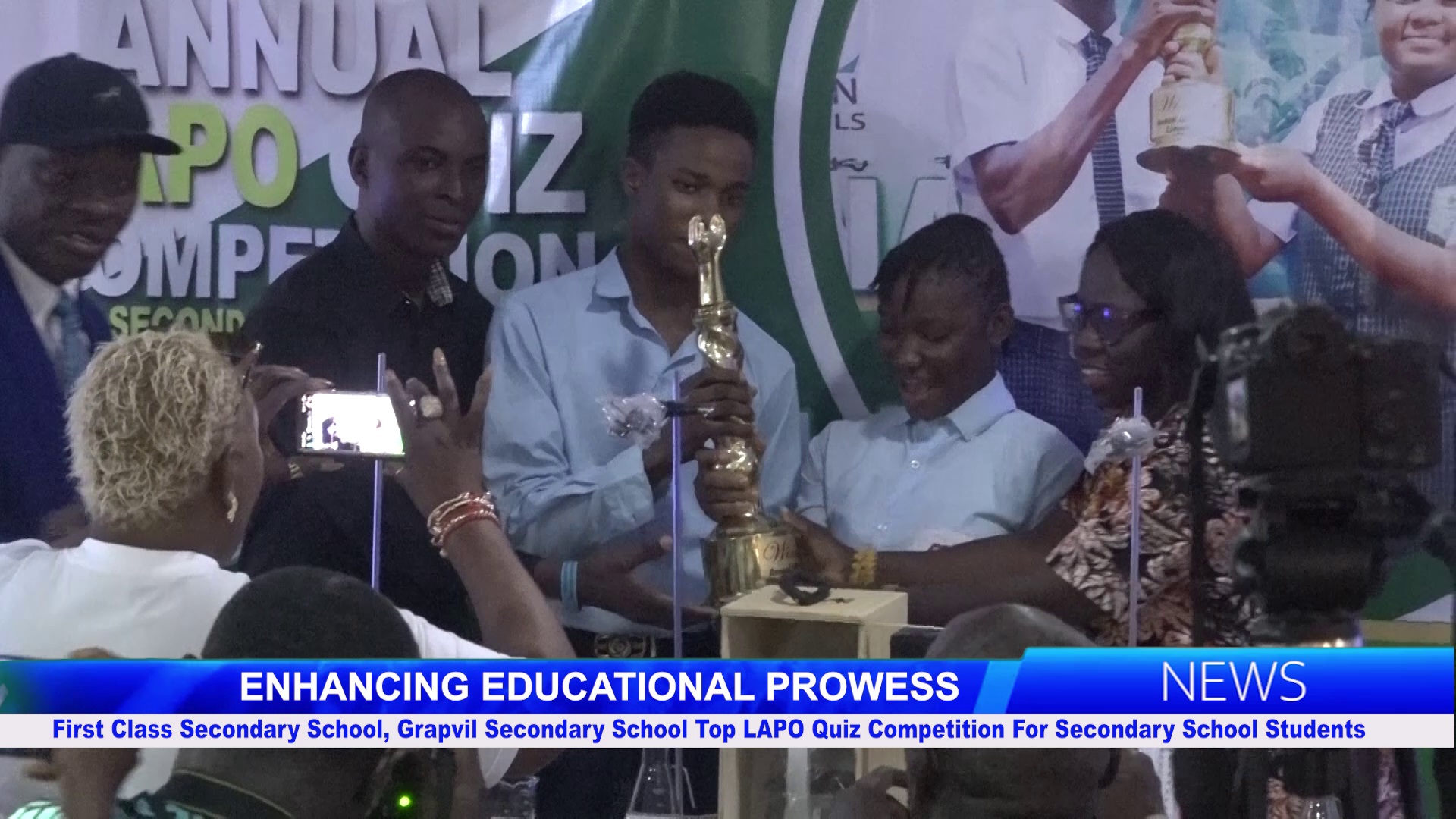 First Class Secondary School, Grapvil Secondary School Tops LAPO Quiz Competition For Secondary School Students