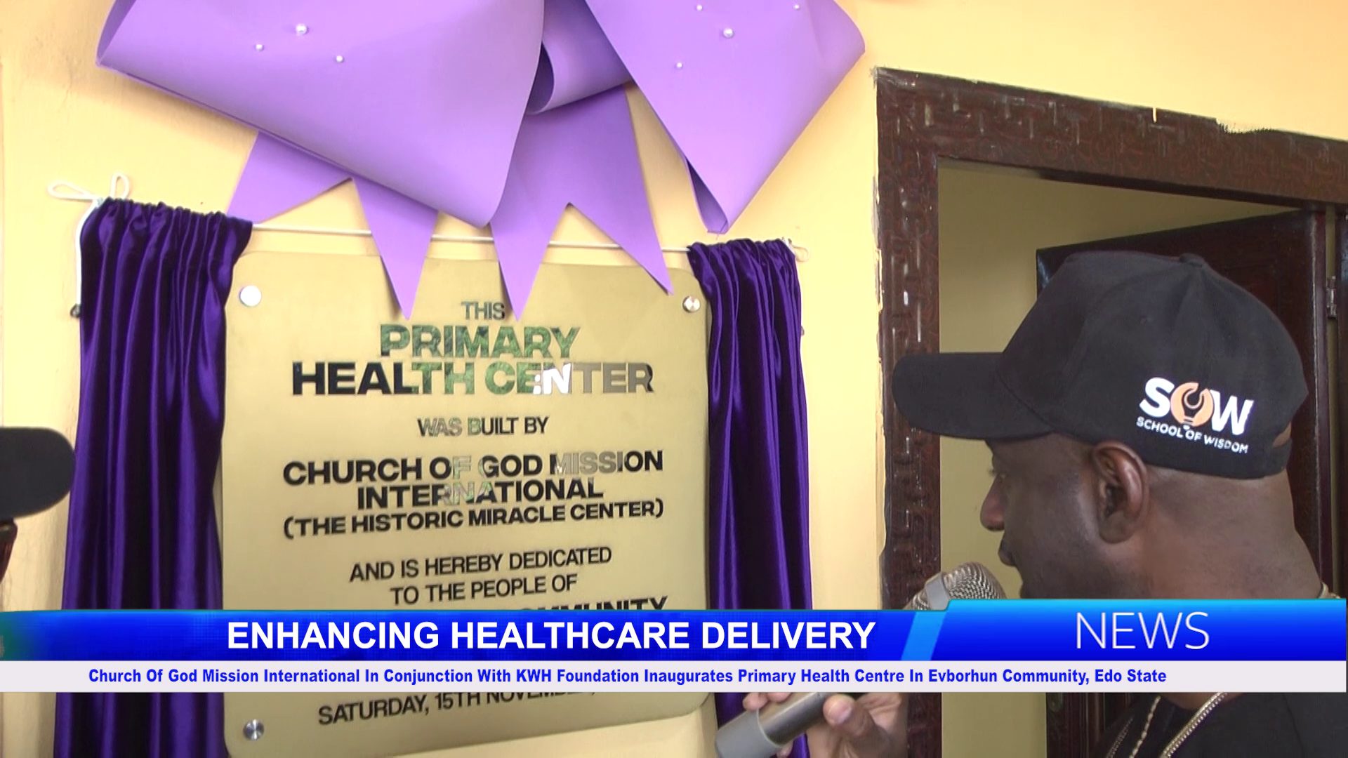 Church Of God Mission International In Conjunction With KWH Foundation, Inaugurates Primary Health Centre In Evborhun Community, Edo State