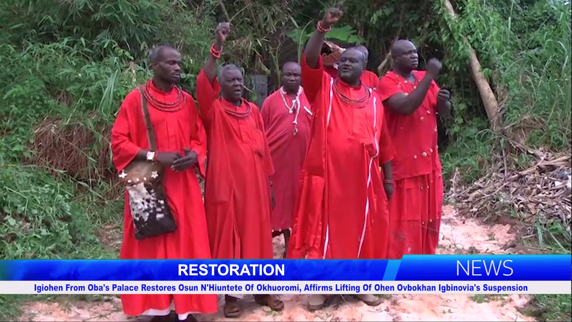 Igiohen From Oba’s Palace Restores Osun N’Hiuntete Of Okhuoromi, Affirms Lifting Of Ohen Ovbokhan Igbinovia’s Suspension