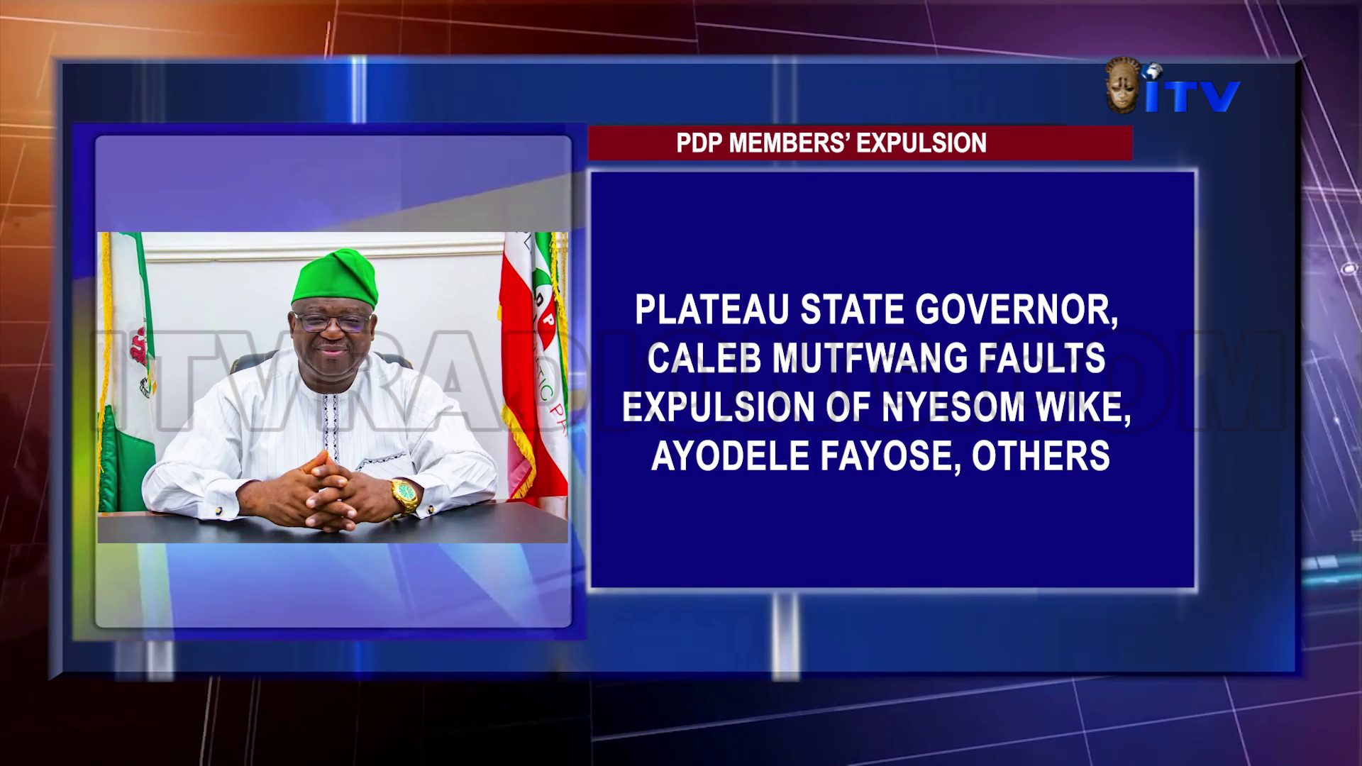 PDP Members’ Expulsion: Plateau State Governor, Caleb Mutfwang Faults Expulsion Of Nyesom Wike, Ayodele Fayose, Others