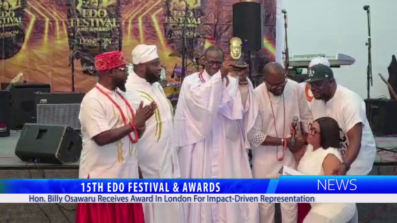 15TH EDO FESTIVAL & AWARDS: Hon. Billy Osawaru Receives Award In London For Impact-Driven Representation