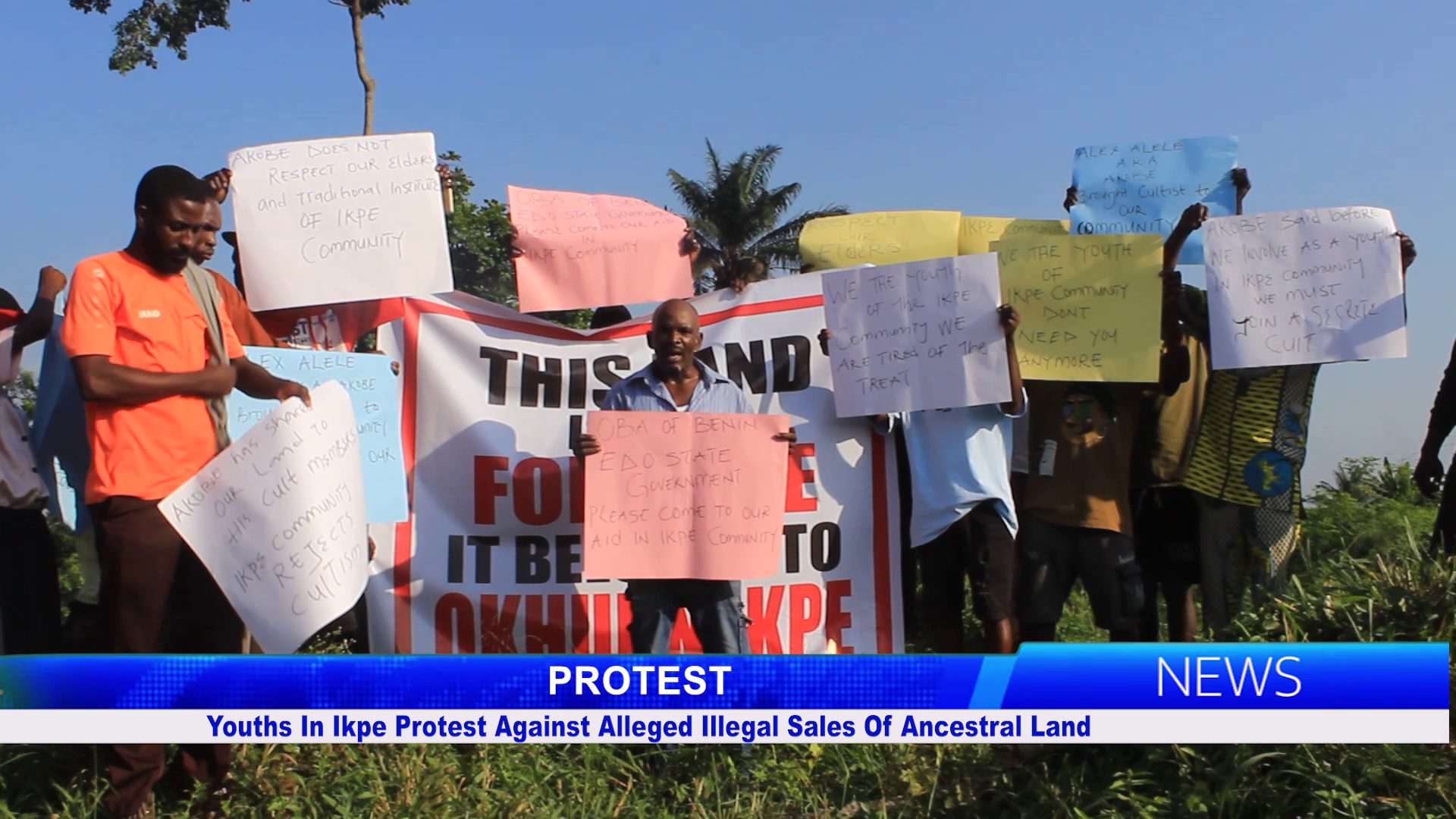 Youths In Ikpe Protest Against Alleged Illegal Sales Of Ancestral Land