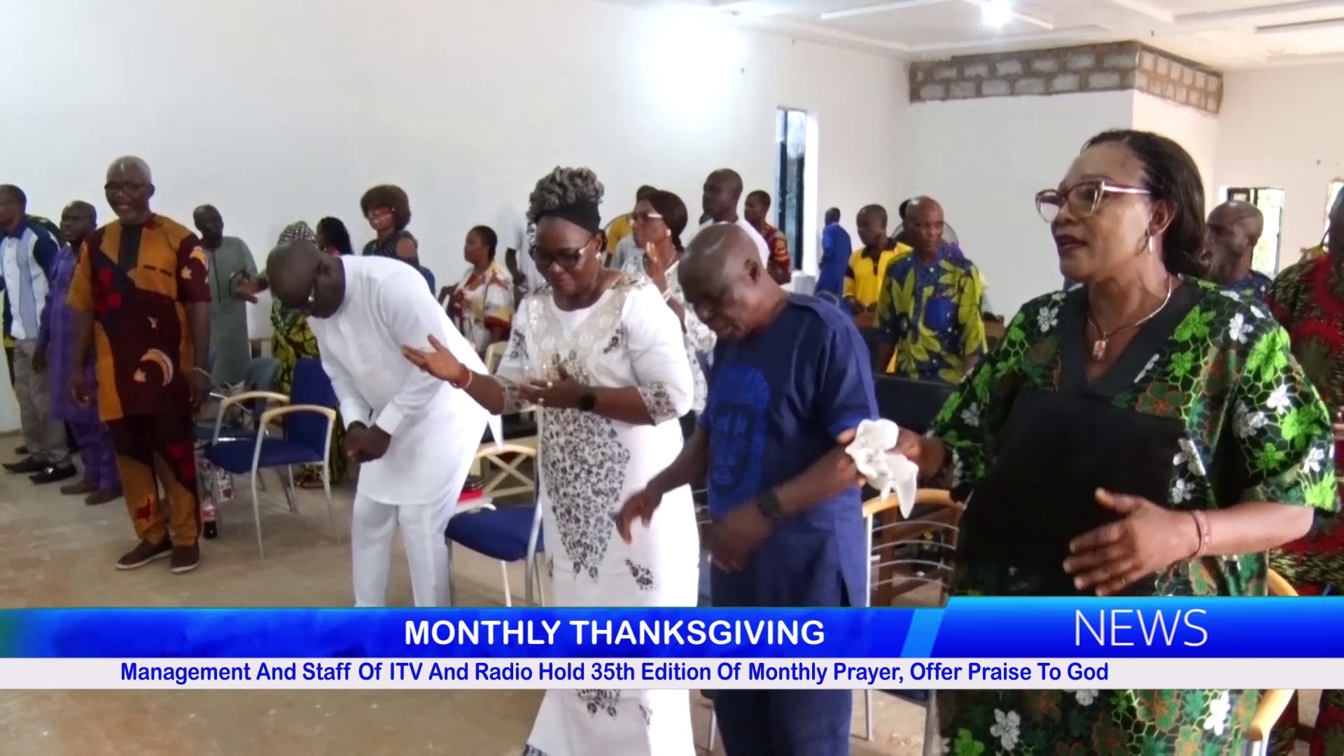 ITV and Radio Management, Staff Hold 35th Monthly Prayer, Offer Praise to God