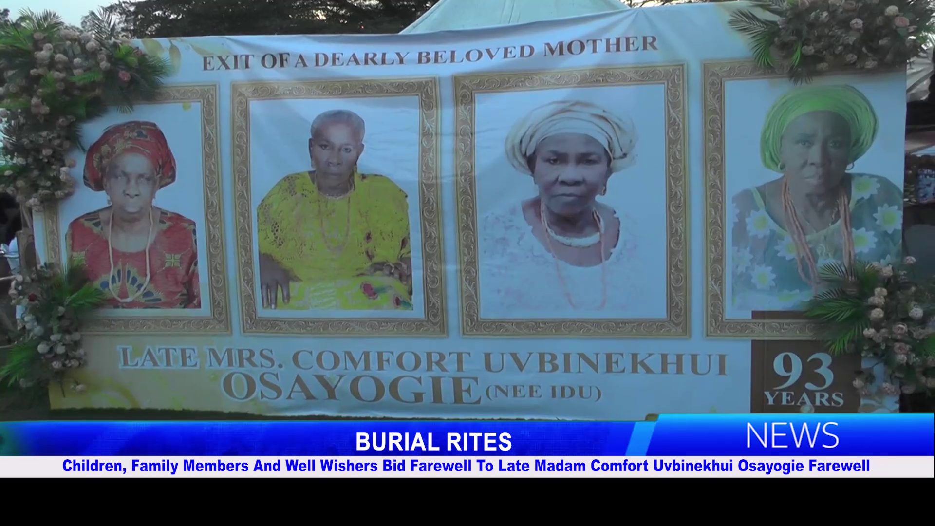 Children, Family Members And Well Wishers Bid Farewell To Late Madam Comfort Uvbinekhui Osayogie Farewell
