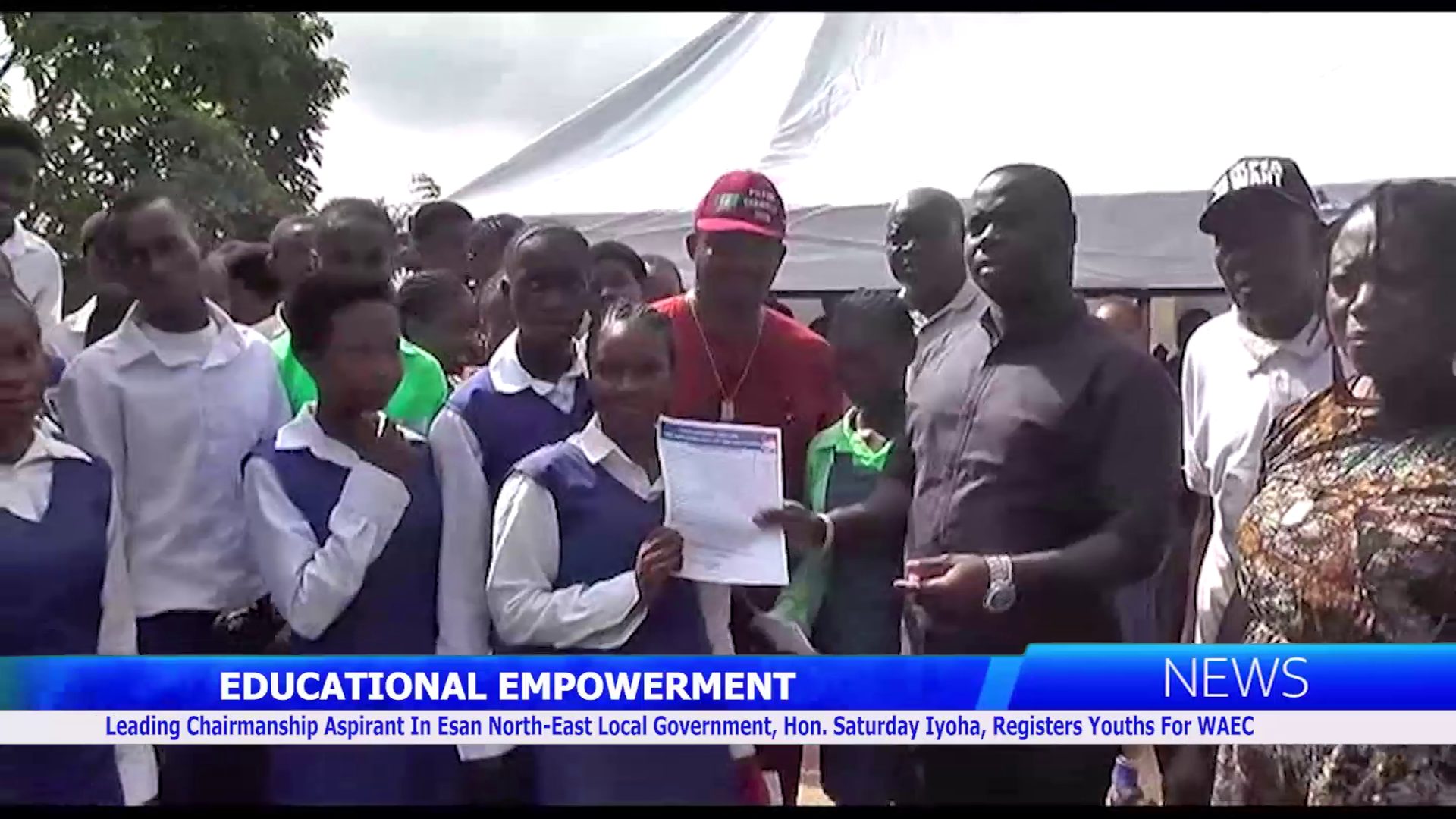 Leading Chairmanship Aspirant In Esan North-East Local Government, Hon. Saturday Iyoha, Registers Youths For WAEC