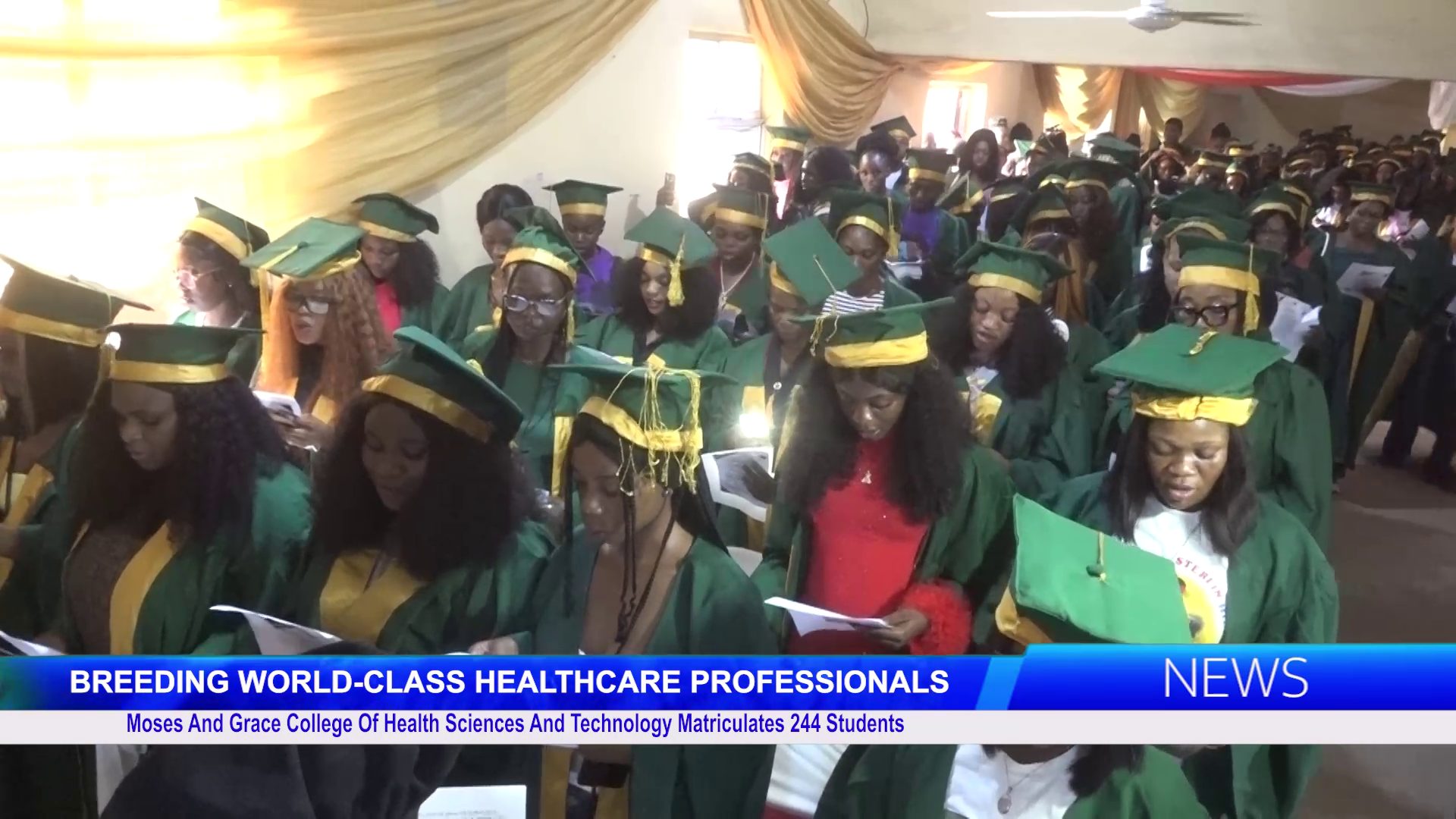 Moses And Grace College Of Health Sciences And Technology Matriculates 244 Students