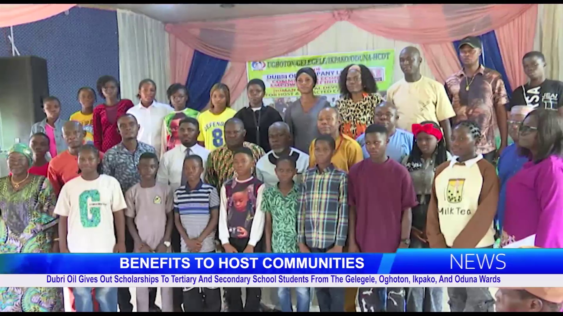 Dubri Oil Gives Out Scholarships To Tertiary And Secondary School Students From The Gelegele, Oghoton, Ikpako, And Oduna Wards