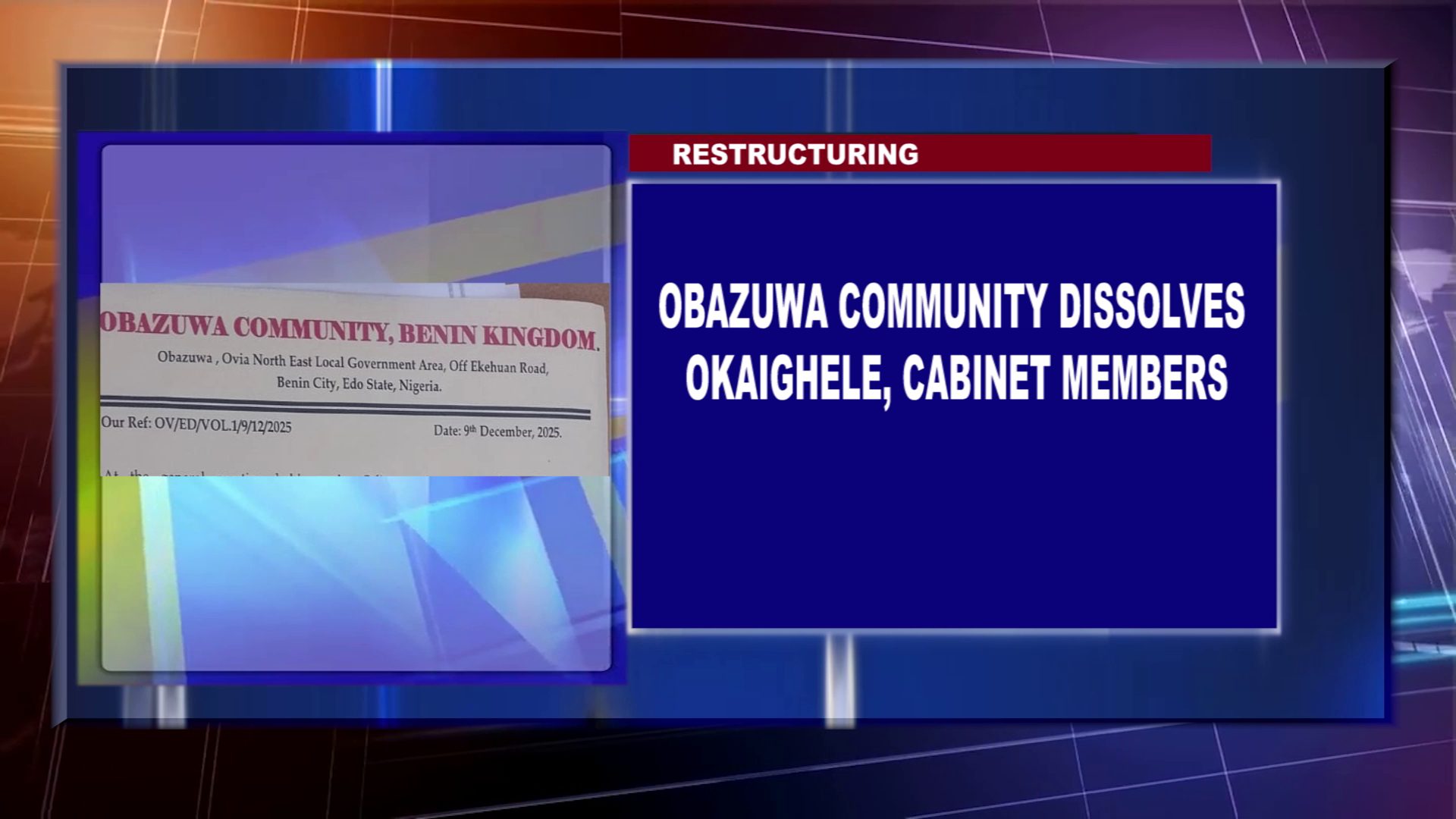 Obazuwa Community Dissolves Okaighele, Cabinet Members