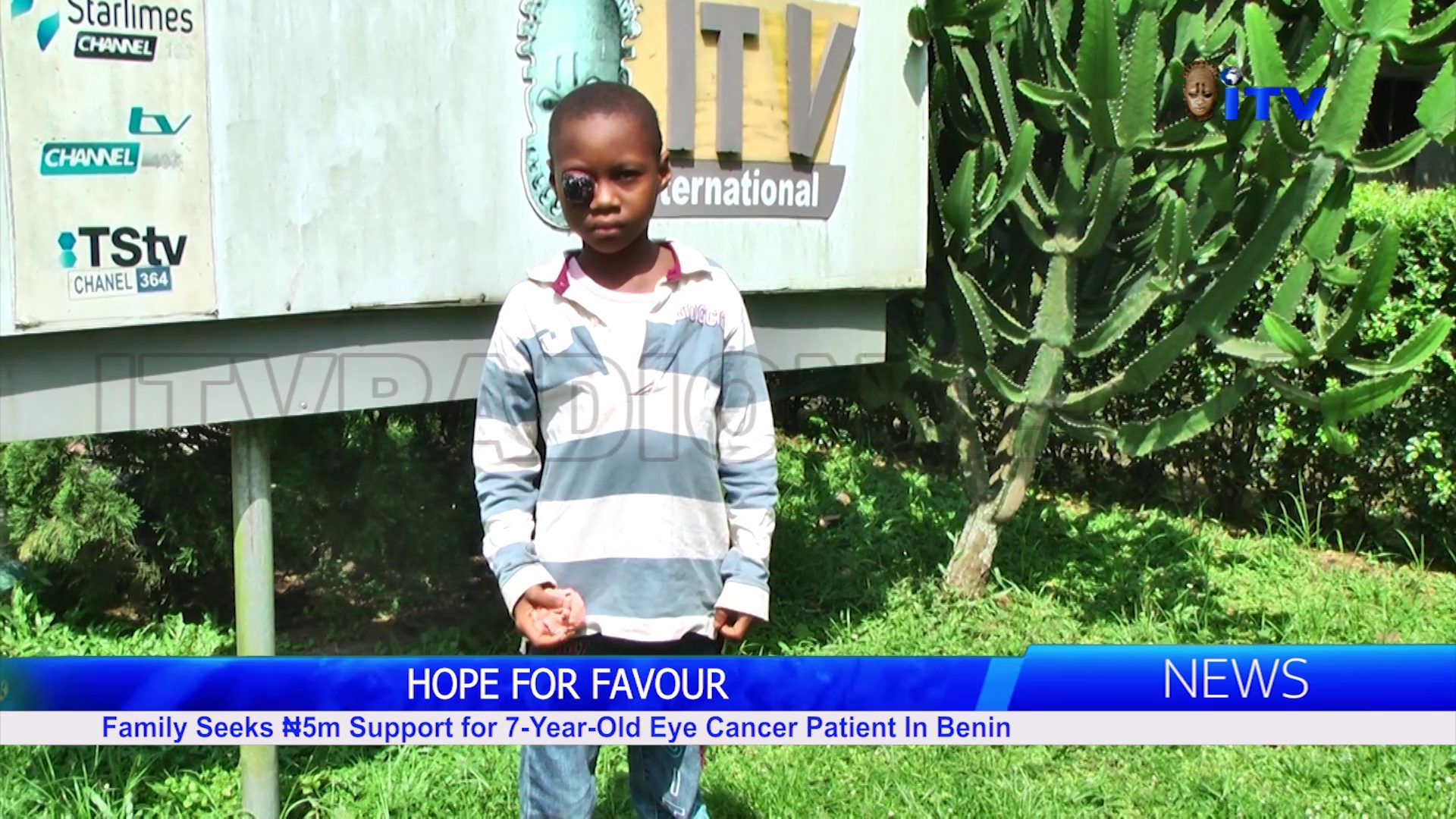 Hope For Favour: Family Seeks N5m Support For 7-Year-Old Eye Cancer Patient In Benin