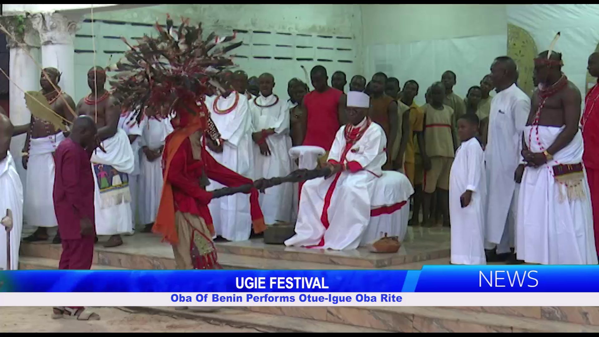 UGIE FESTIVAL: Oba of Benin Performs Otue-Igue Oba Rite