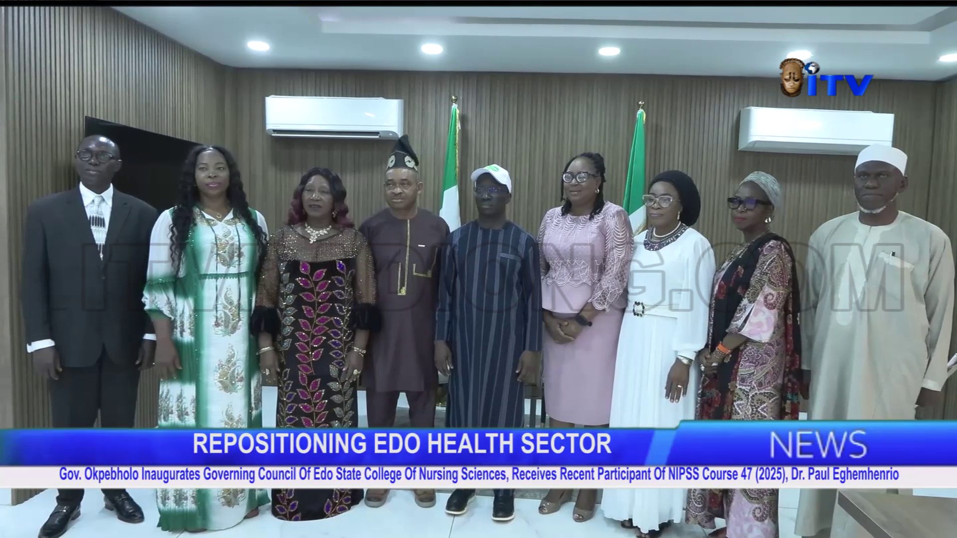Gov. Okpebholo Inaugurates Governing Council Of Edo State College Of Nursing Sciences, Receives Recent Participant Of NIPSS Course 47 (2025), Dr. Paul Eighemhenrio