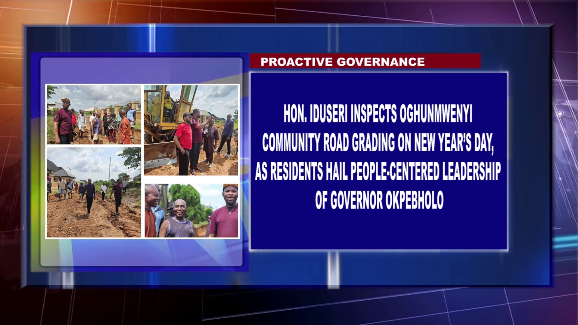 Hon. Iduseri Inspects Oghunmwenyi Community Road Grading On New Year’s Day, As Residents Hail People-Centred Leadership Of Governor Okpebholo