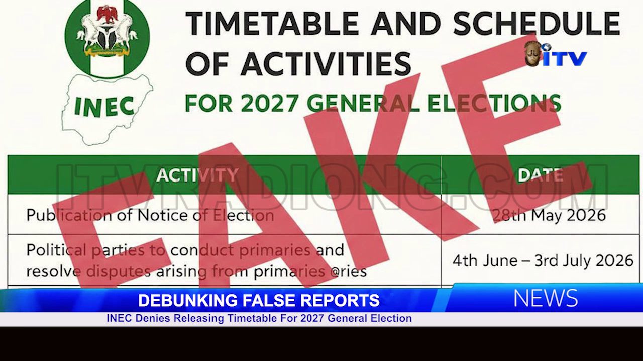 DEBUNKING FALSE REPORTS: INEC Denies Releasing Timetable For 2027 General Election