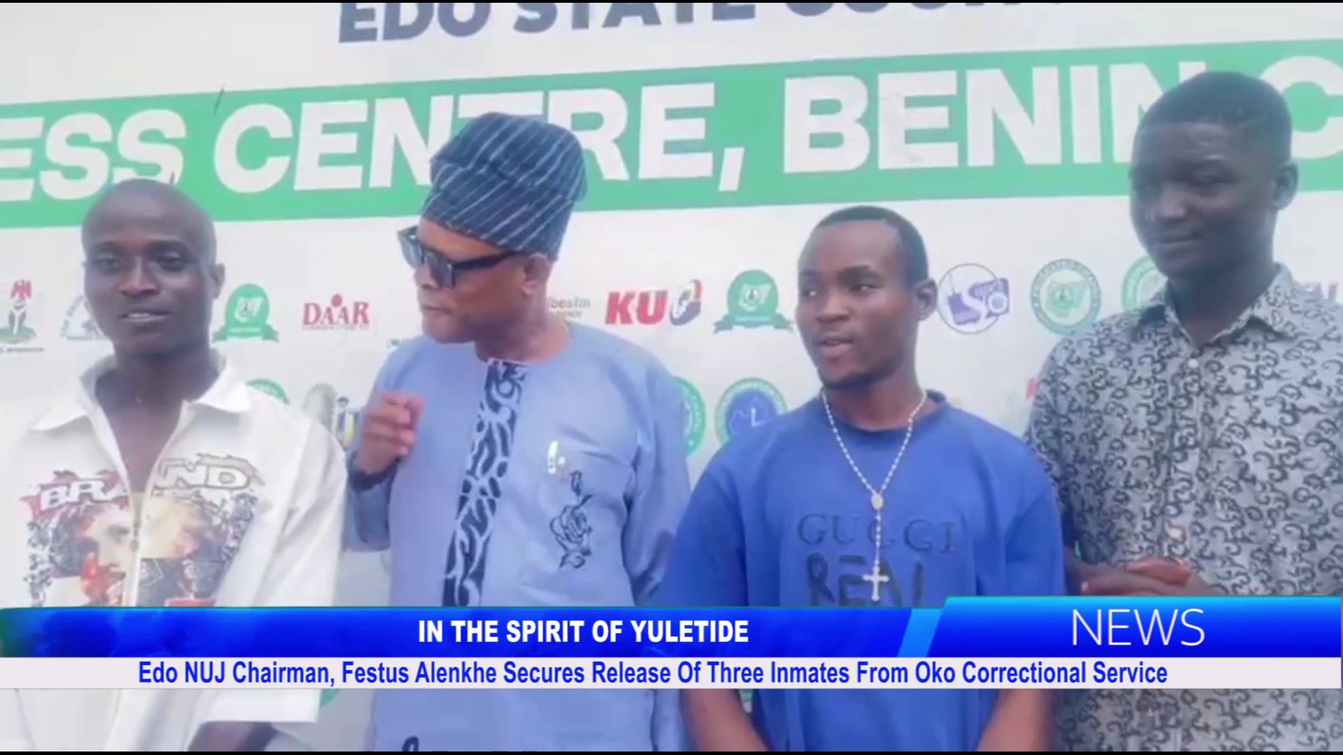 Edo NUJ Chairman, Festus Alenkhe Secures Release Of Three Inmates From Oko Correctional Service