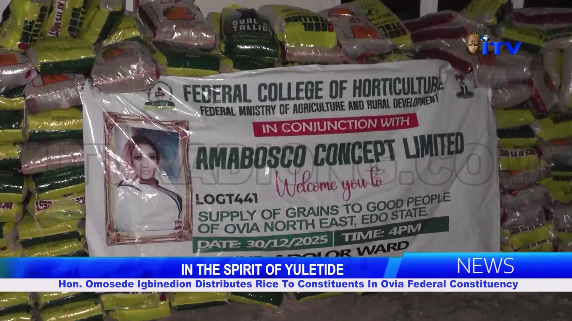 In The Spirit Of Yuletide: Hon. Omosede Igbinedion Distributes Rice To Constituents In Ovia Federal Constituency