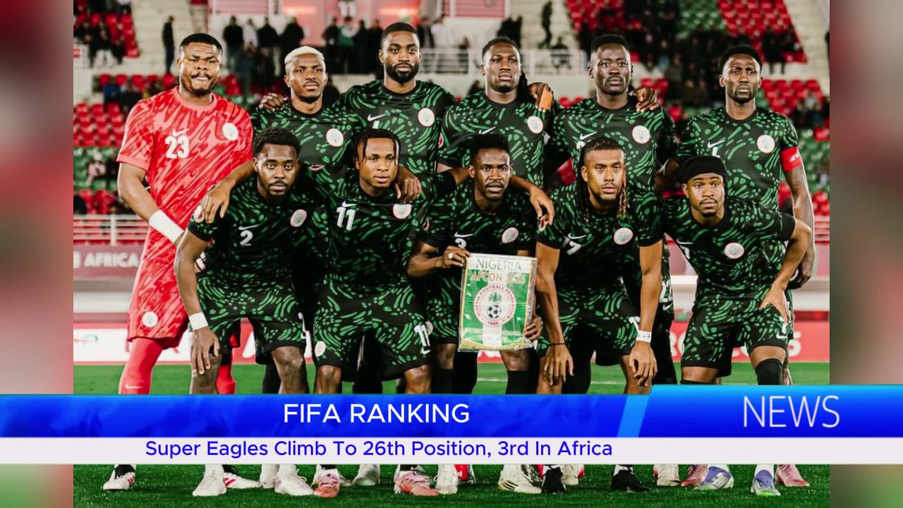 FIFA RANKING: Super Eagles Climb To 26th Position, 3rd In Africa