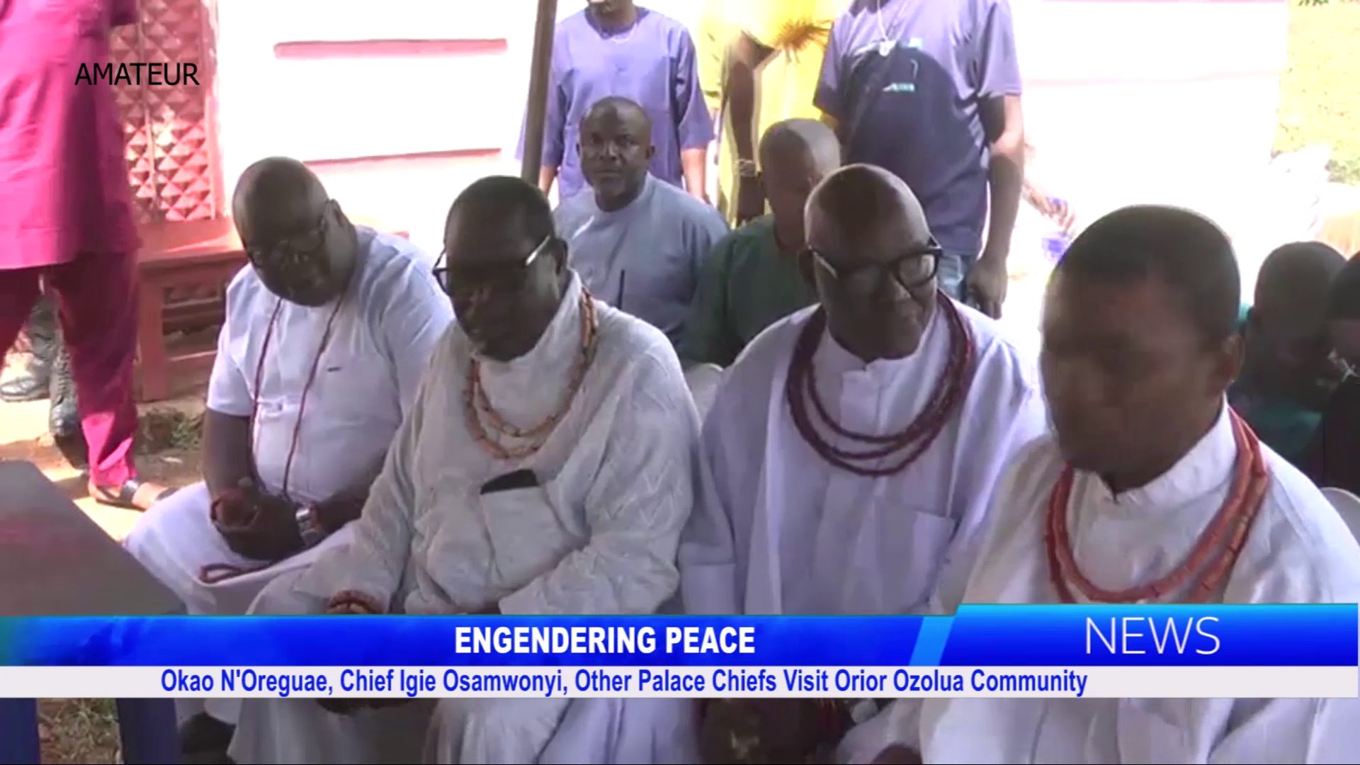 Okao N’Oreguae, Chief Igie Osamwonyi, Other Palace Chiefs Visit Orior Ozolua Community