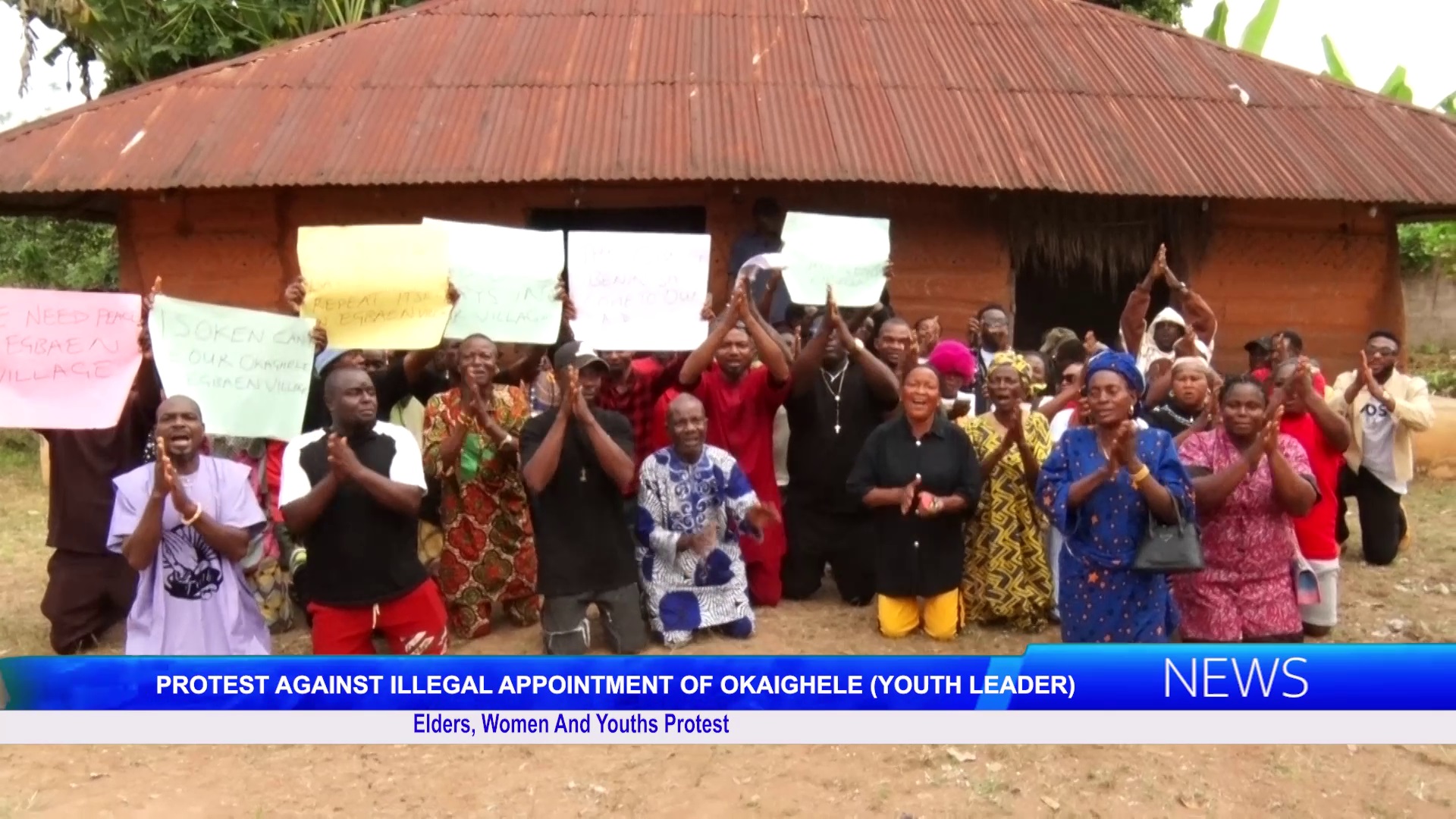 Egbean Elders, Women And Youths Protest Against Illegal Appointment Of Okaighele (Youth Leader)