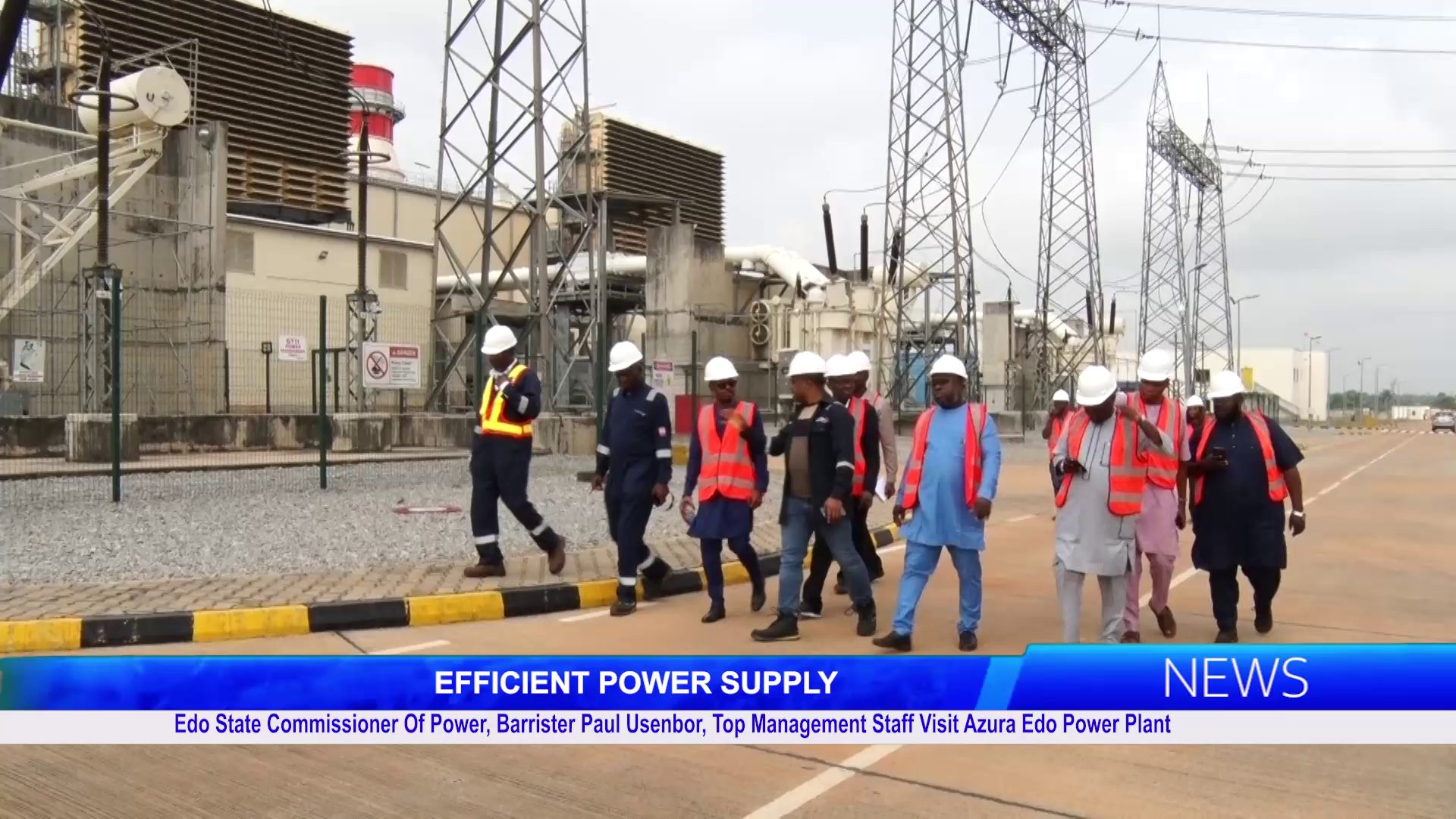 ‎Edo State Commissioner Of Power, Barrister Paul Usenbor, Top Management Staff Visit Azura Edo Power Plant