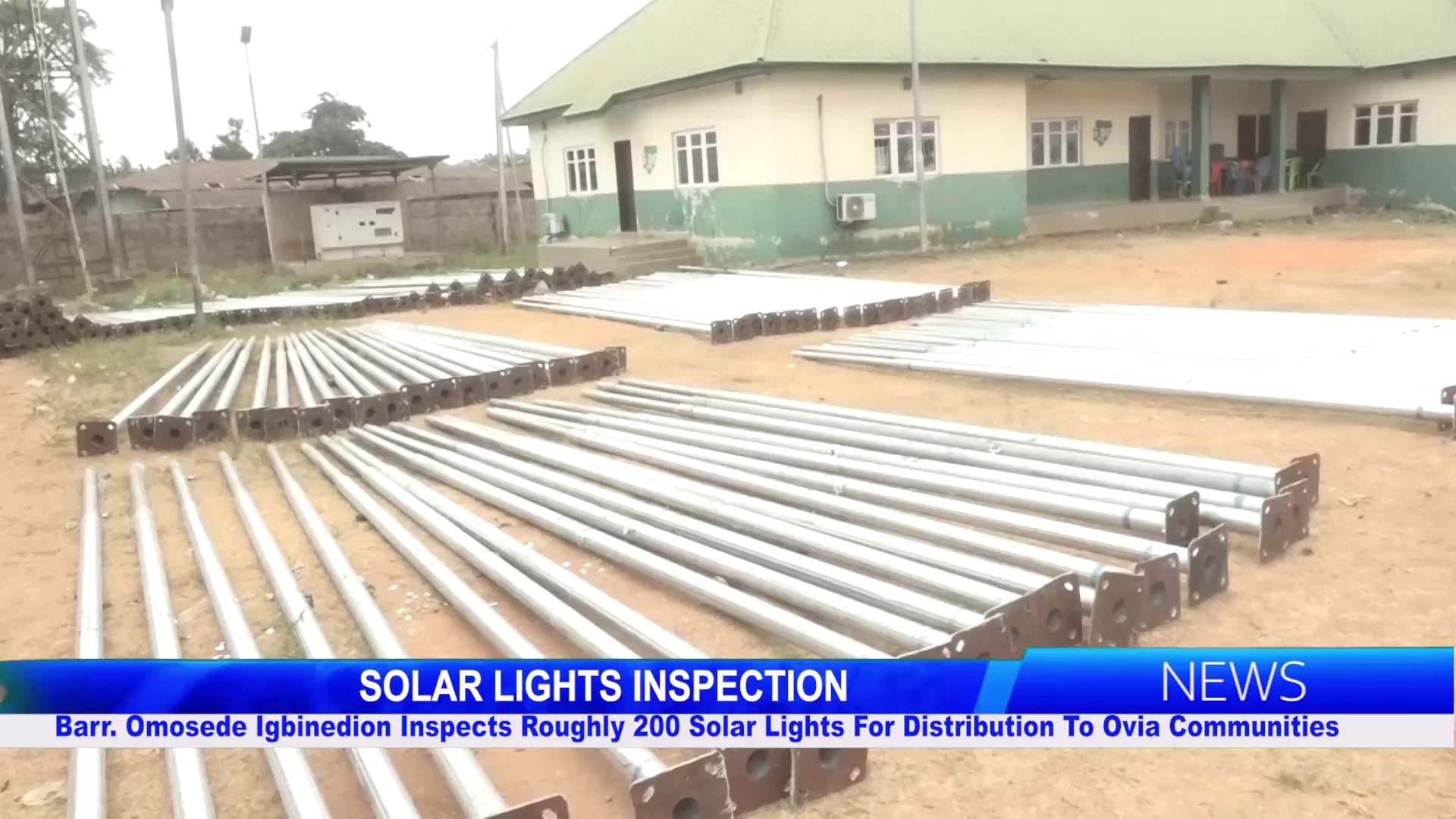 Barr. Omosede Igbinedion Inspects Roughly 200 Solar Lights For Distribution To Ovia Communitie