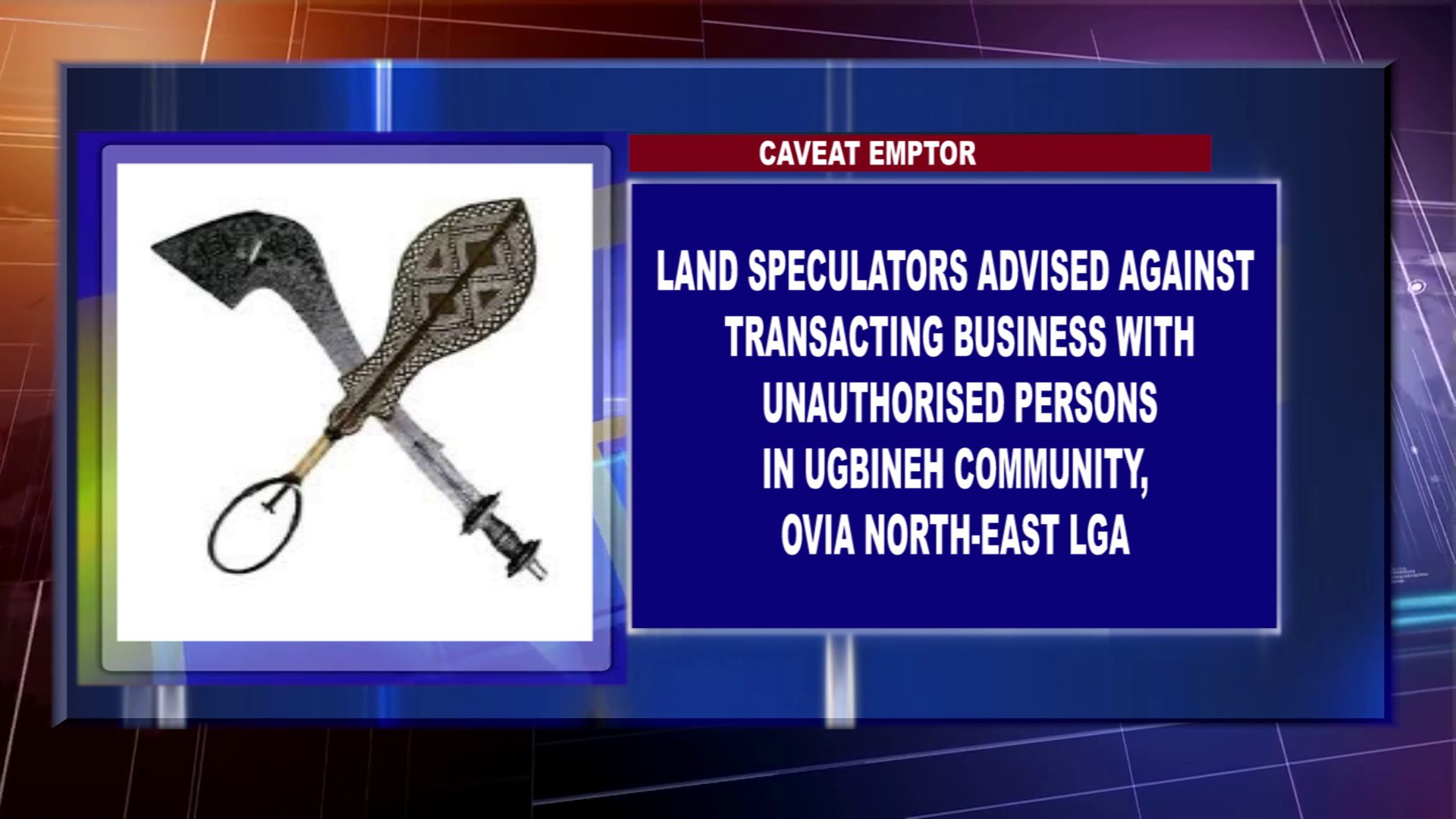 Land Speculators Advised Against Transacting Business With Unauthorised Persons In Ugbineh Community, Ovia North-East LGA