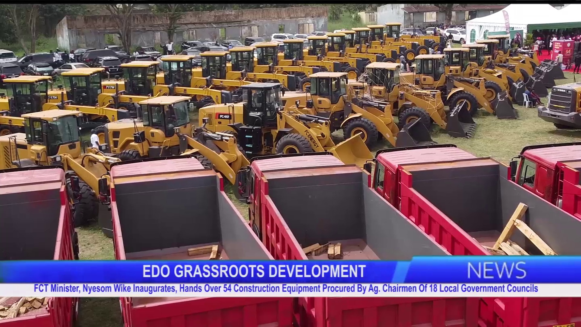 FCT Minister, Nyesome Wike, Inaugurates, Hands Over 54 Construction Equipment Procured By Ag. Chairmen Of 18 Local Governments Councils