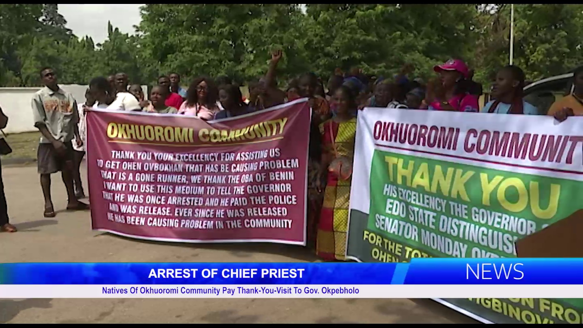 ARREST OF CHIEF PRIEST: Natives Of Okhuoromi Community Pay Thank-You-Visit To Gov. Okpebholo