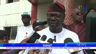 BUDGET: Acting Chairman, Oredo LGA, Engr. Gabriel Iduseri Presents 2026 Appropriation Bill For Passage