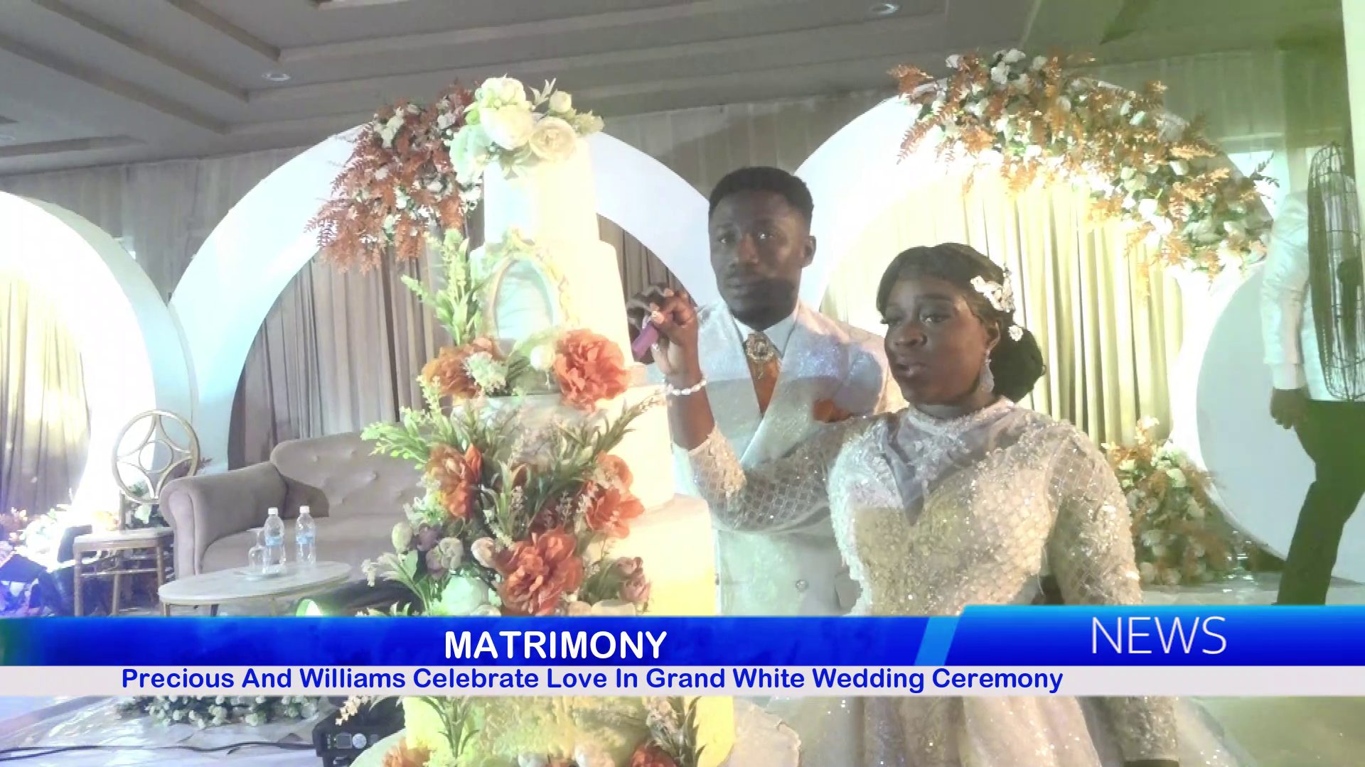 Precious And Williams Celebrate Love In Grand White Wedding Ceremony