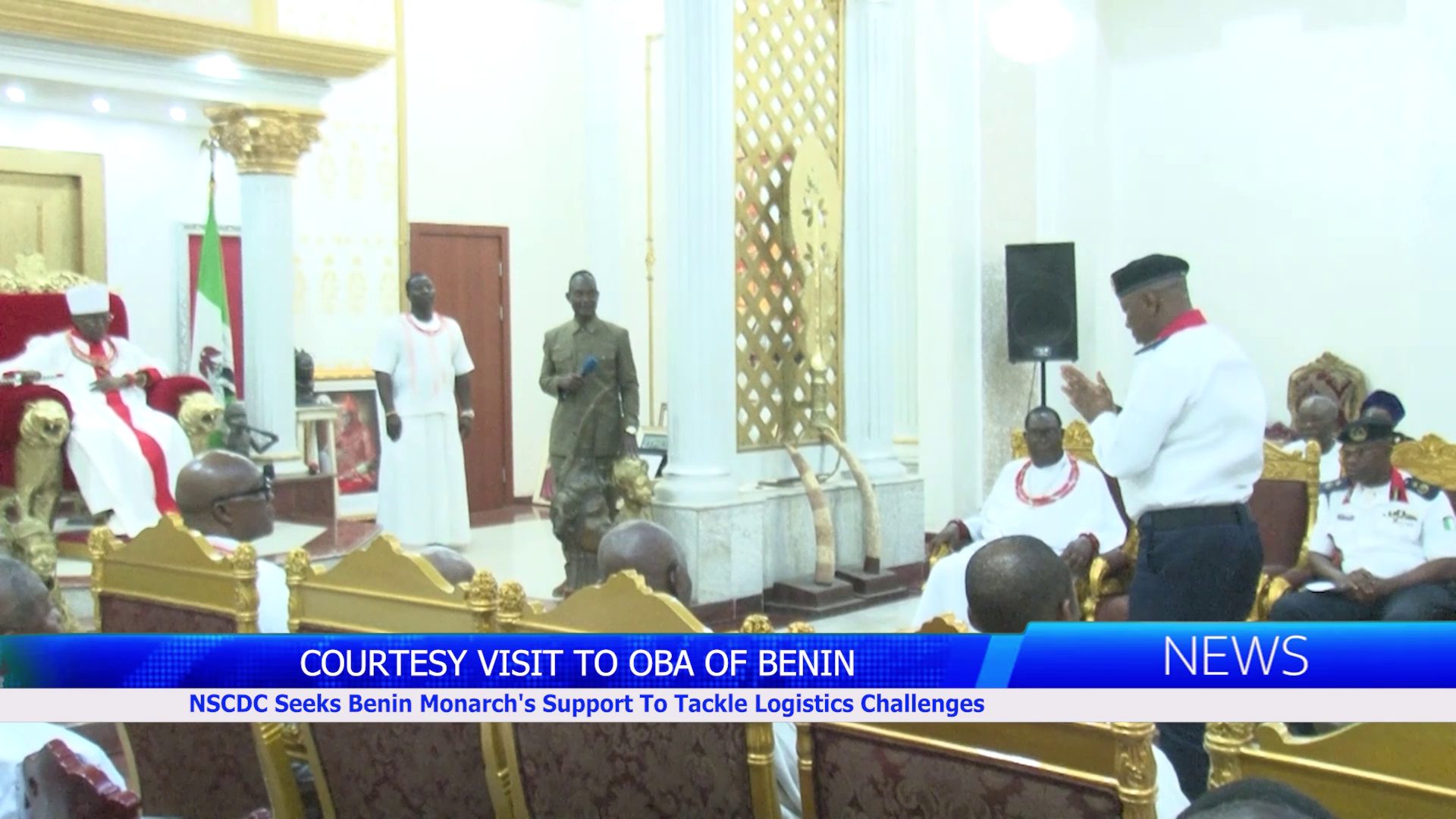 NSCDC Seeks Benin Monarch’s Support To Tackle Logistics Challenges