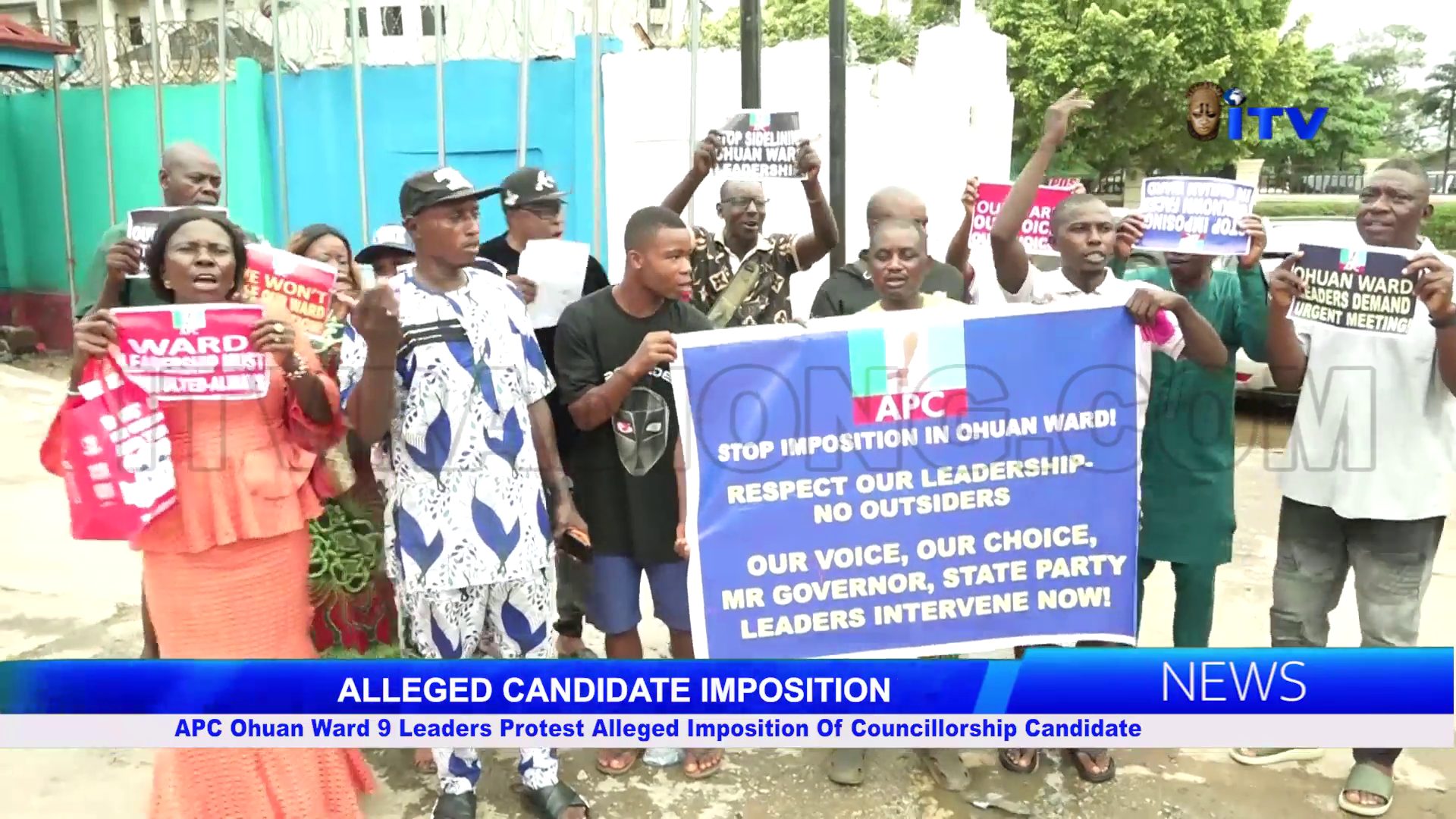 APC Ohuan Ward 9 Leaders Protest Alleged Imposition Of Councillorship Candidate