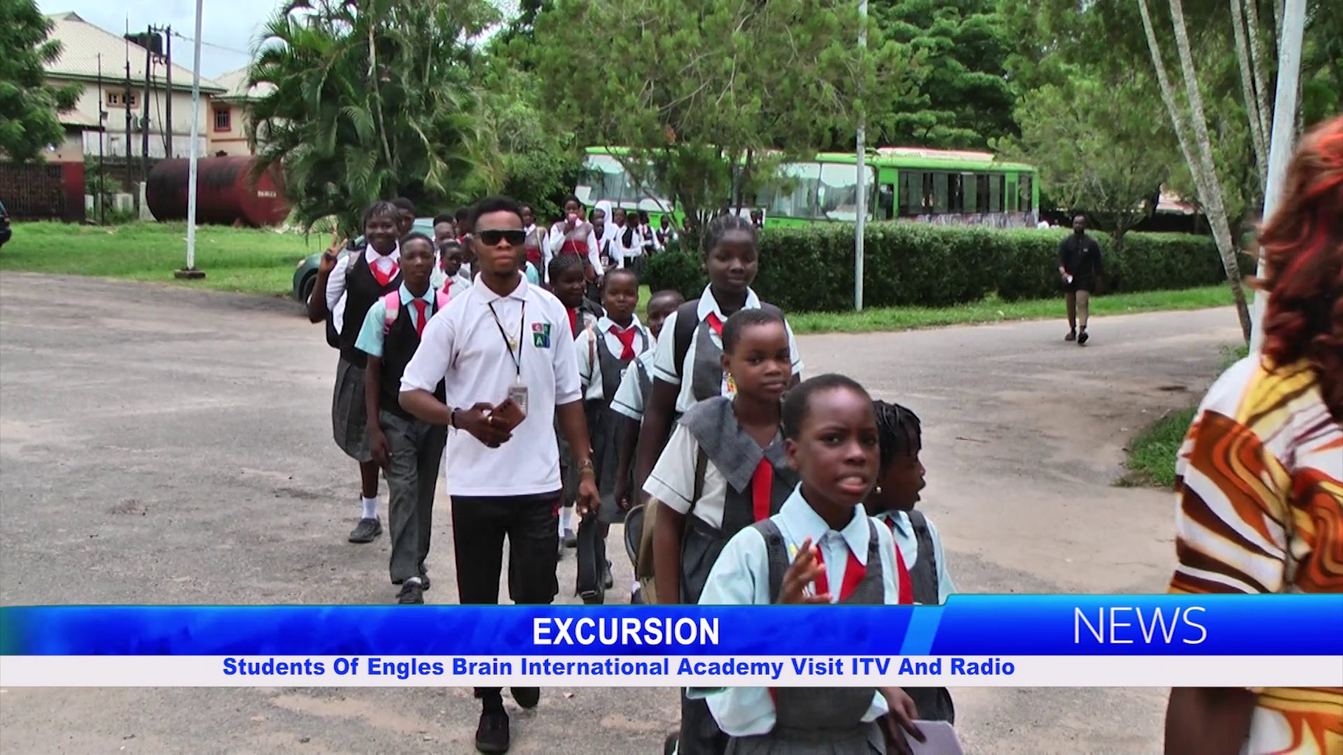 Students Of Engles Brain International Academy Visit ITV And Radio On An Excursion