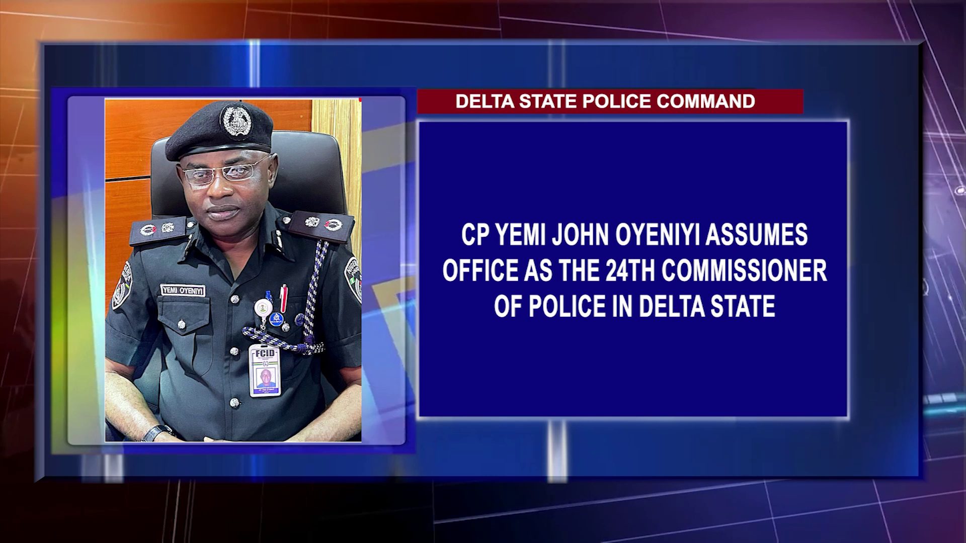 CP Yemi John Oyeniyi Assumes Office As The 24th Commissioner Of Police In Delta State