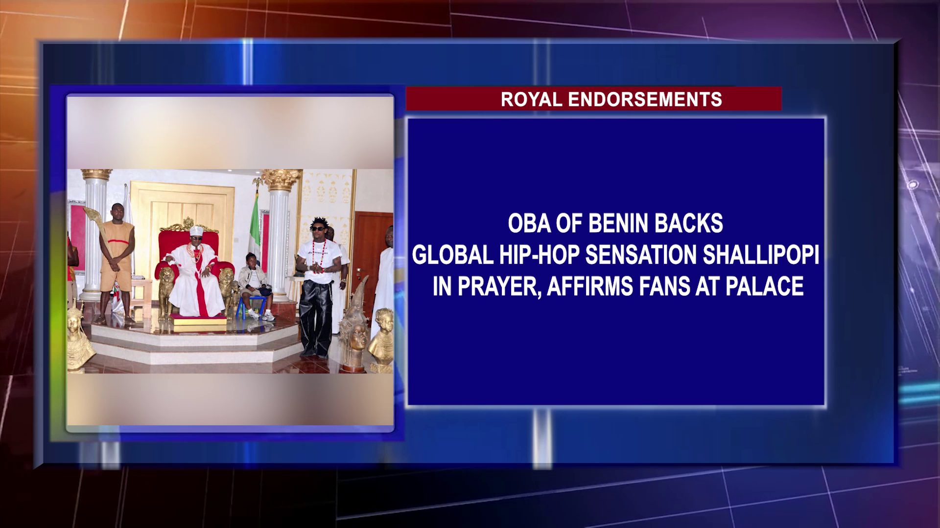 Oba Of Benin Backs Global Hip-Hop Sensation Shallipopi In Prayer, Affirms Fans At Palace
