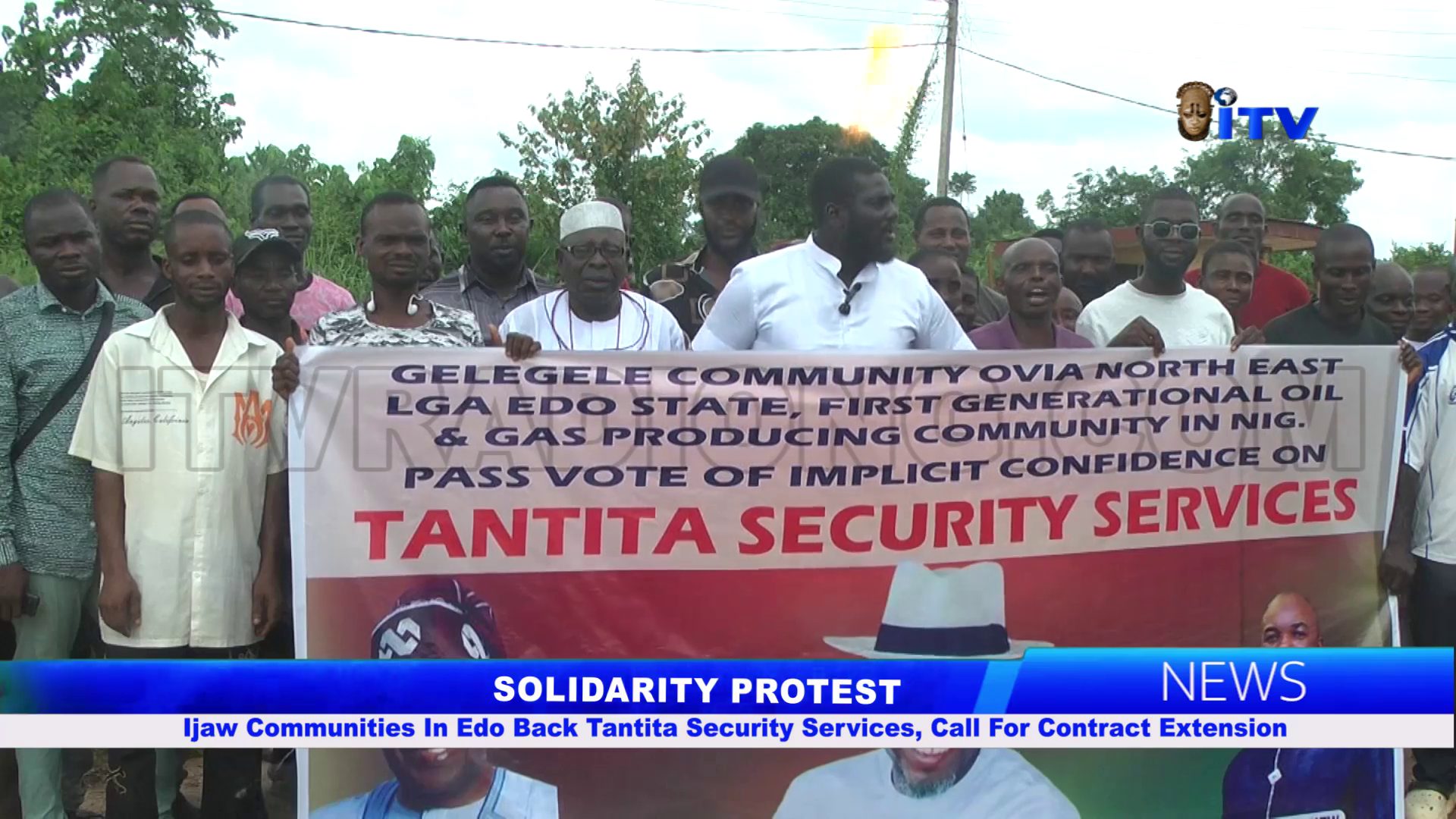 SOLIDARITY PROTEST: Ijaw Communities In Edo Back Tantita Security Services, Call For Contract Extension