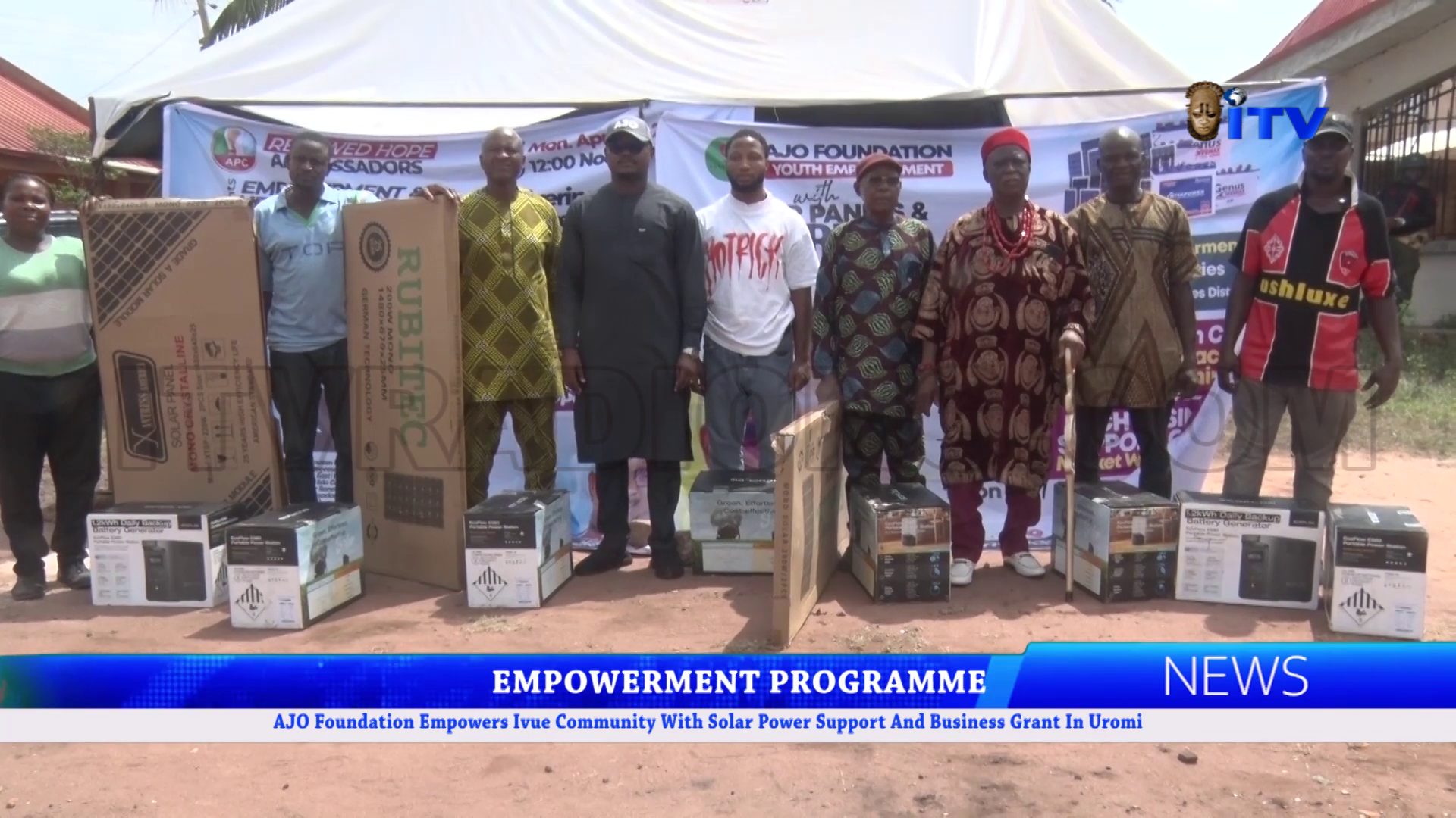 AJO Foundation Empowers Ivue Community With Solar Power Support And Business Grants In Uromi