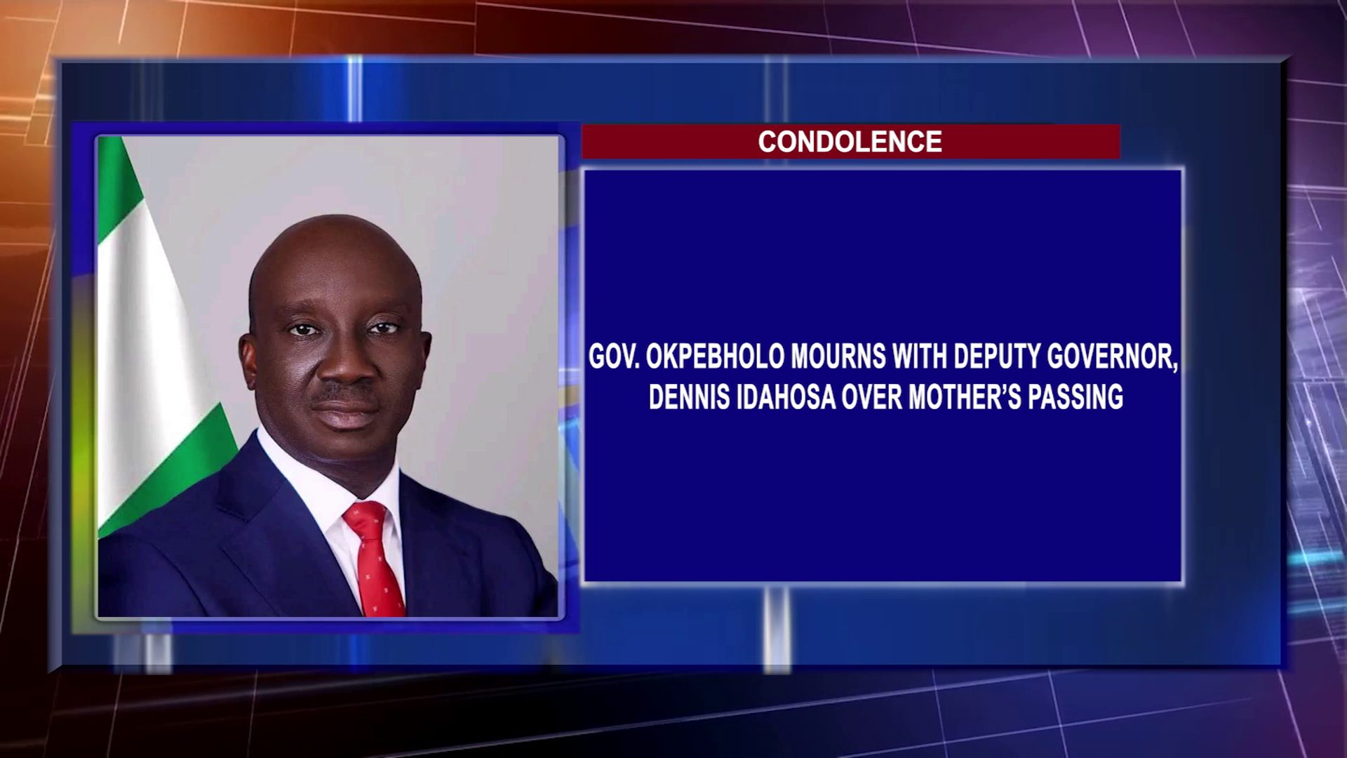 Gov. Okpebholo Mourns With Deputy Governor, Dennis Idahosa, Over Mother’s Passing